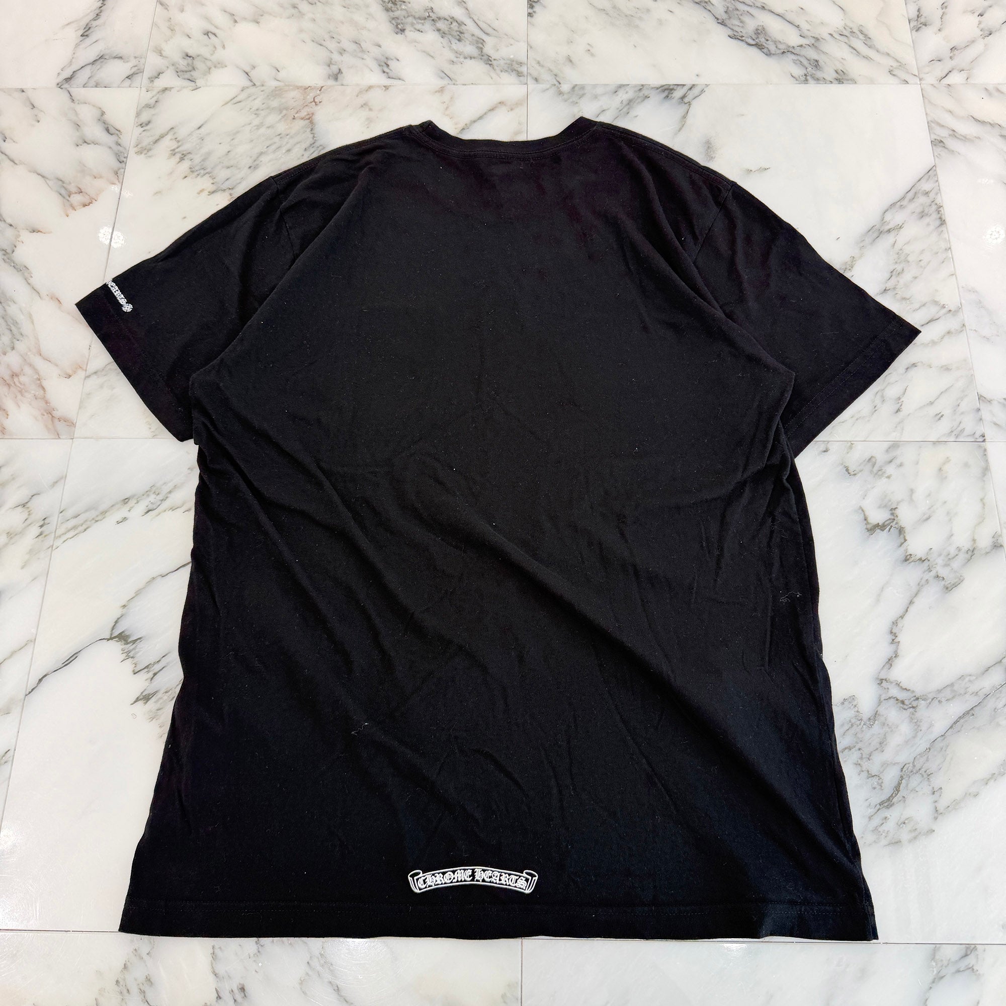 CHROME HEARTS 半袖Tシャツ ネックロゴ CHサークル 白 XL 【公式通販】