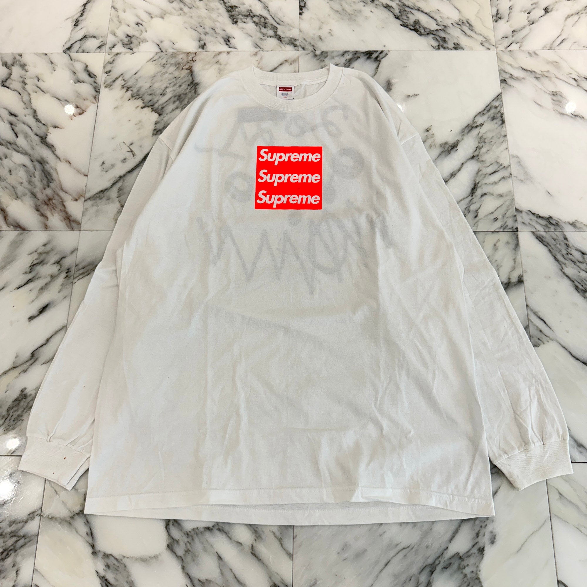 Supreme × Asspizza Triple Box Logo Long Sleeve Tee Size 2XL シュプリーム×アスピッツァ トリプルボックスロゴ ロングスリーブTシャツ サイズ2XL