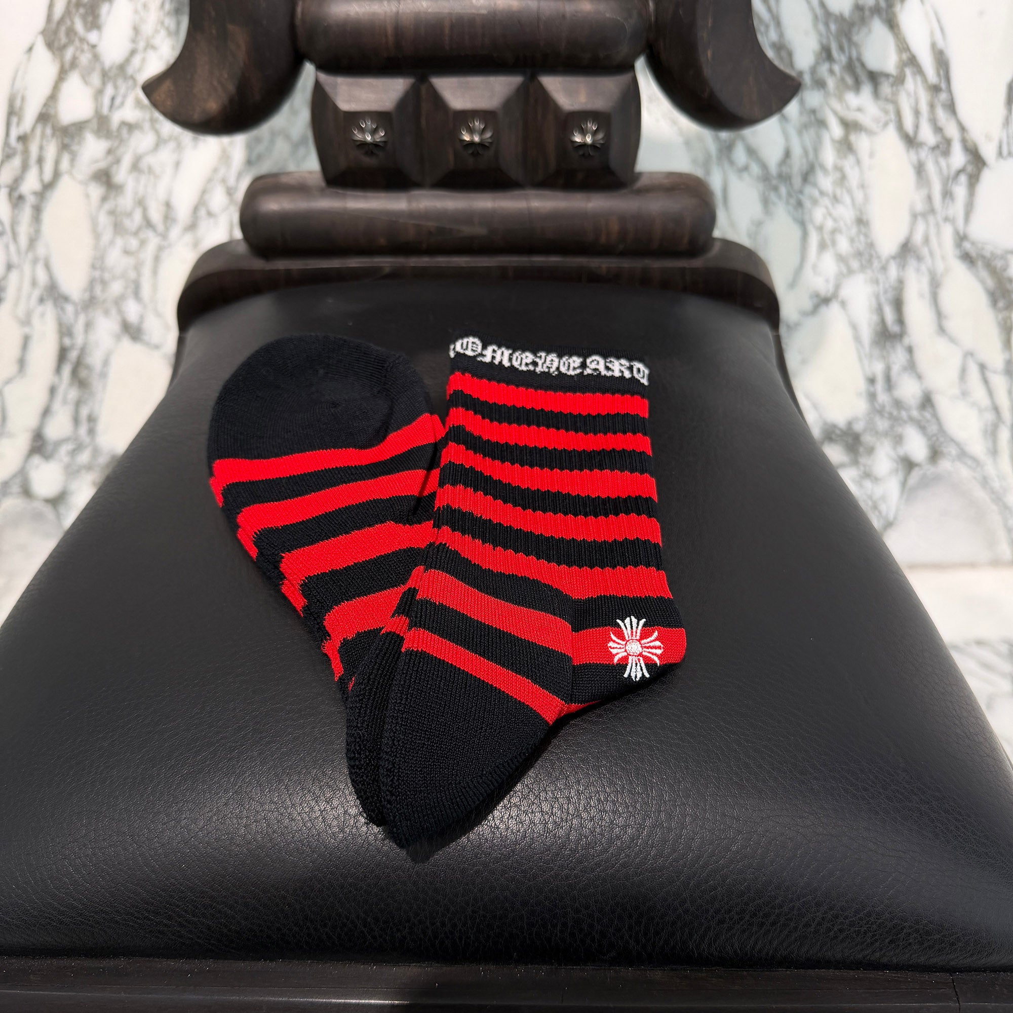 CHROME HEARTS CH Plus Border Socks x3 Size L(JP27-30) クロムハーツ CHプラス ボーダーソックス サイズL(JP27-30)