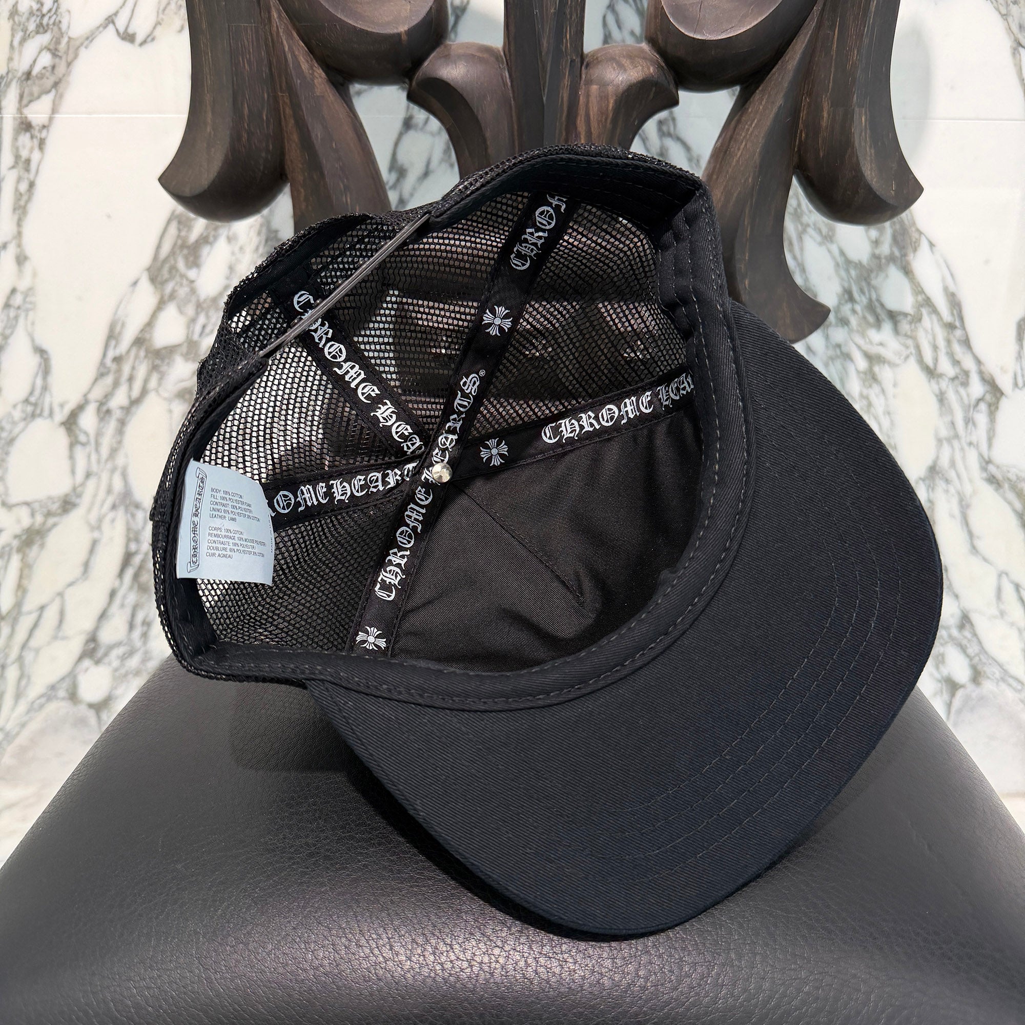 CHROME HEARTS Triple Cross Patch Trucker Cap ONE SIZE (51-61) クロムハーツ トリプルクロスパッチ トラッカーキャップ ONE SIZE (51-61)