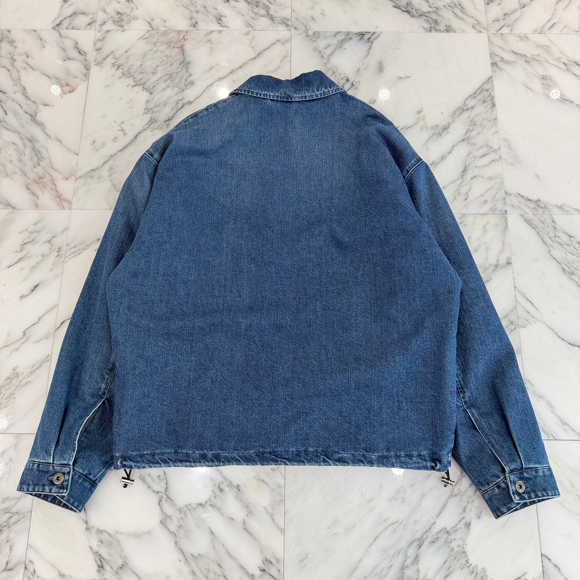 MIU MIU 2026SS Logo Embroidery Cashmere Denim Zip Up Jacket GWB272_17ON_F0008_S_OOO Size 36 ミュウミュウ ロゴ刺繡 カシミヤデニム ジップアップ ジャケット サイズ36