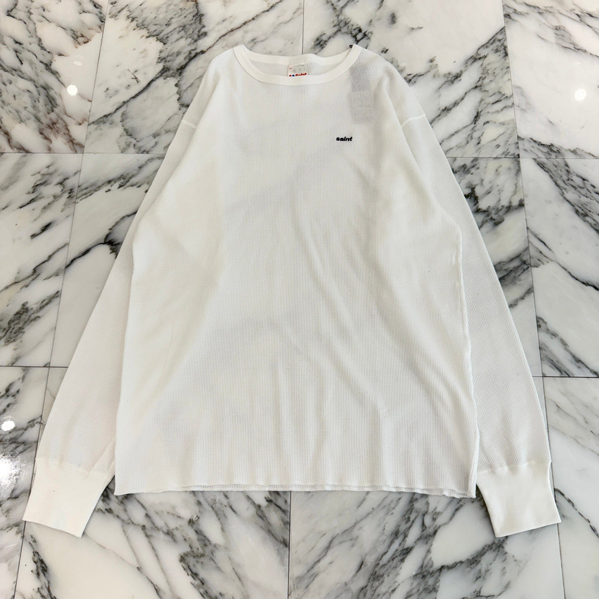 SAINT Mxxxxxx 2026SS "Saint" Logo Embroidery Thermal L/S Tee SM-MK8-0000-033 Size XL セントマイケル "セント" ロゴ刺繡 サーマル ロングスリーブTシャツ サイズXL