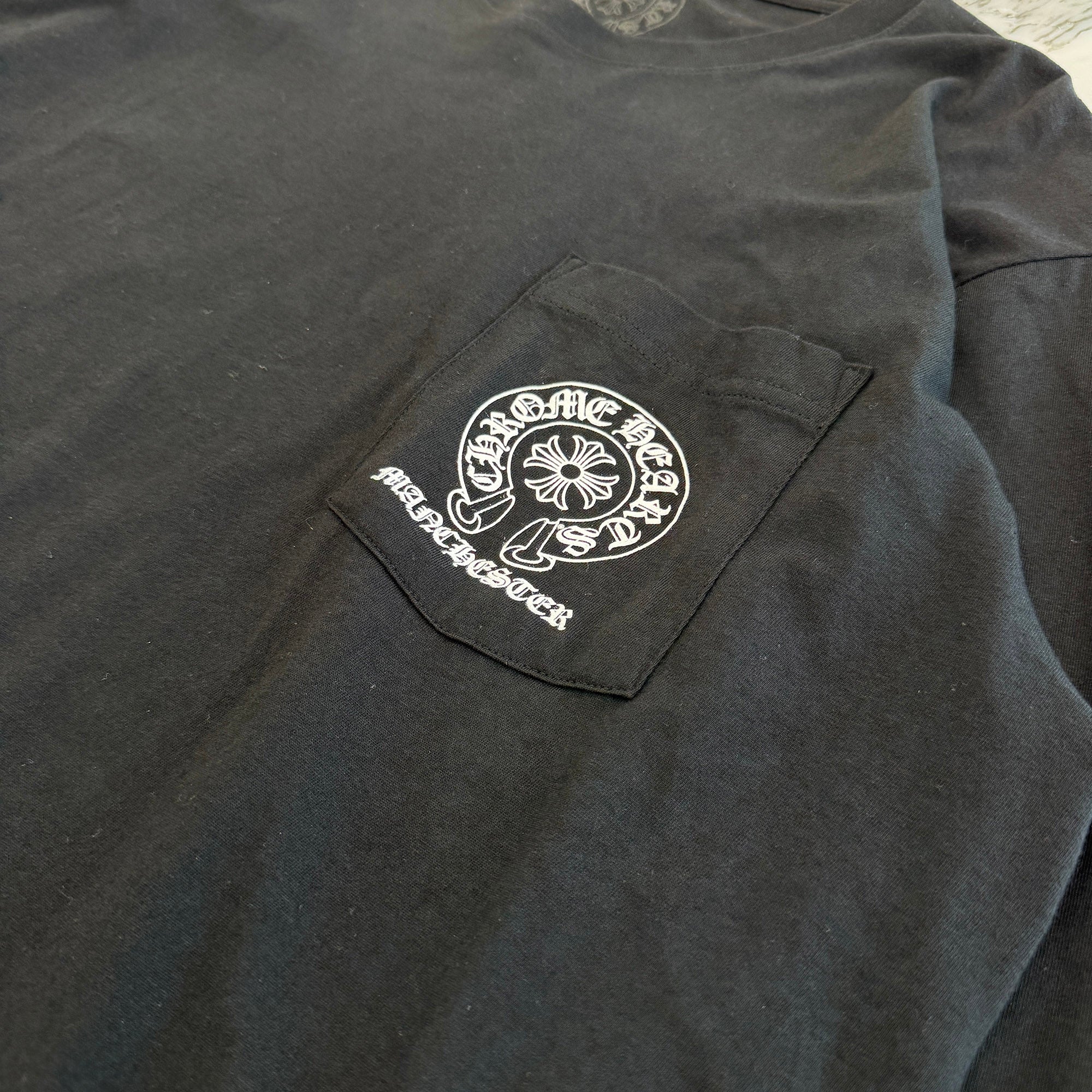 CHROME HEARTS Manchester Limited Floral Cross Horseshoe Long Sleeve Tee Size XL クロムハーツ マンチェスター限定 フローラルクロス ホースシュー ロングスリーブTシャツ サイズXL