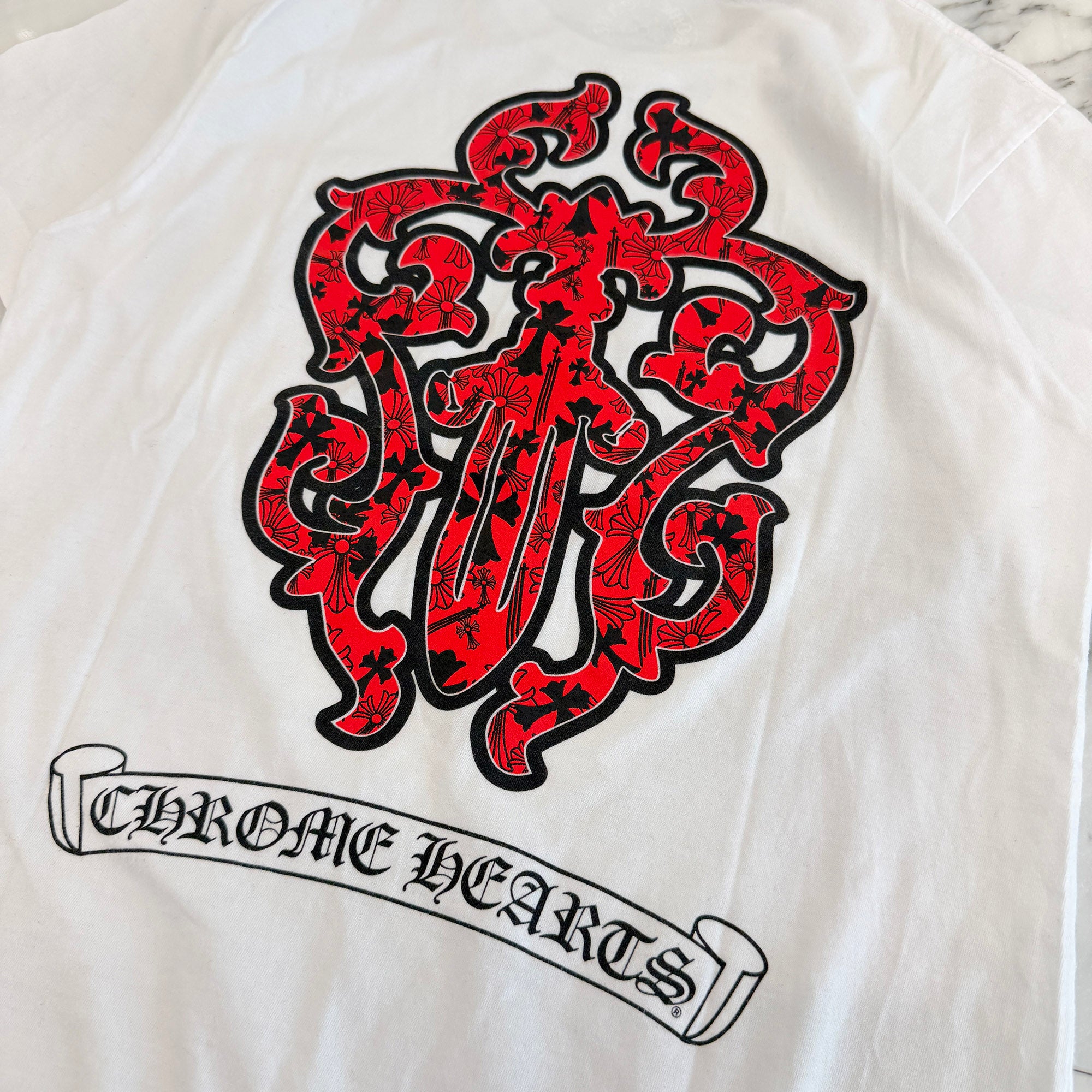 CHROME HEARTS Multi Logo Vine Dagger Tee Size S クロムハーツ マルチロゴ総柄 ヴァインダガー Tシャツ サイズS