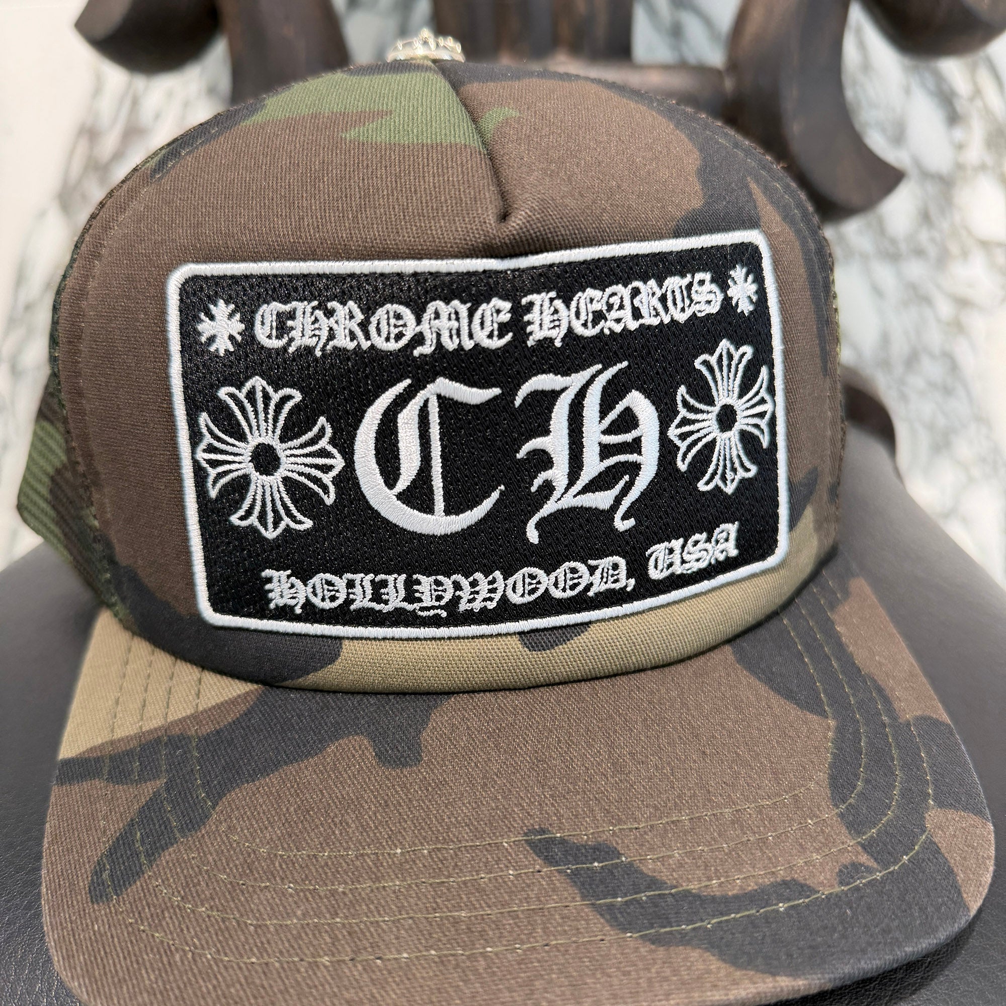 CHROME HEARTS Hollywood Limited Camo Mesh Trucker Cap Size ONE SIZE (51-61) クロムハーツ ハリウッド限定 カモメッシュ トラッカーキャップ サイズONE SIZE (51-61)