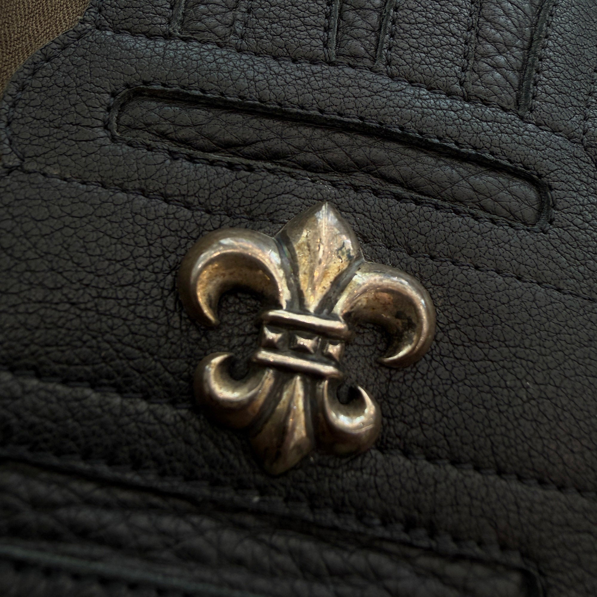 CHROME HEARTS BS Flare Leather Patch Army Shirt Jacket Size L クロムハーツ BSフレア レザーパッチ アーミーシャツジャケット サイズL
