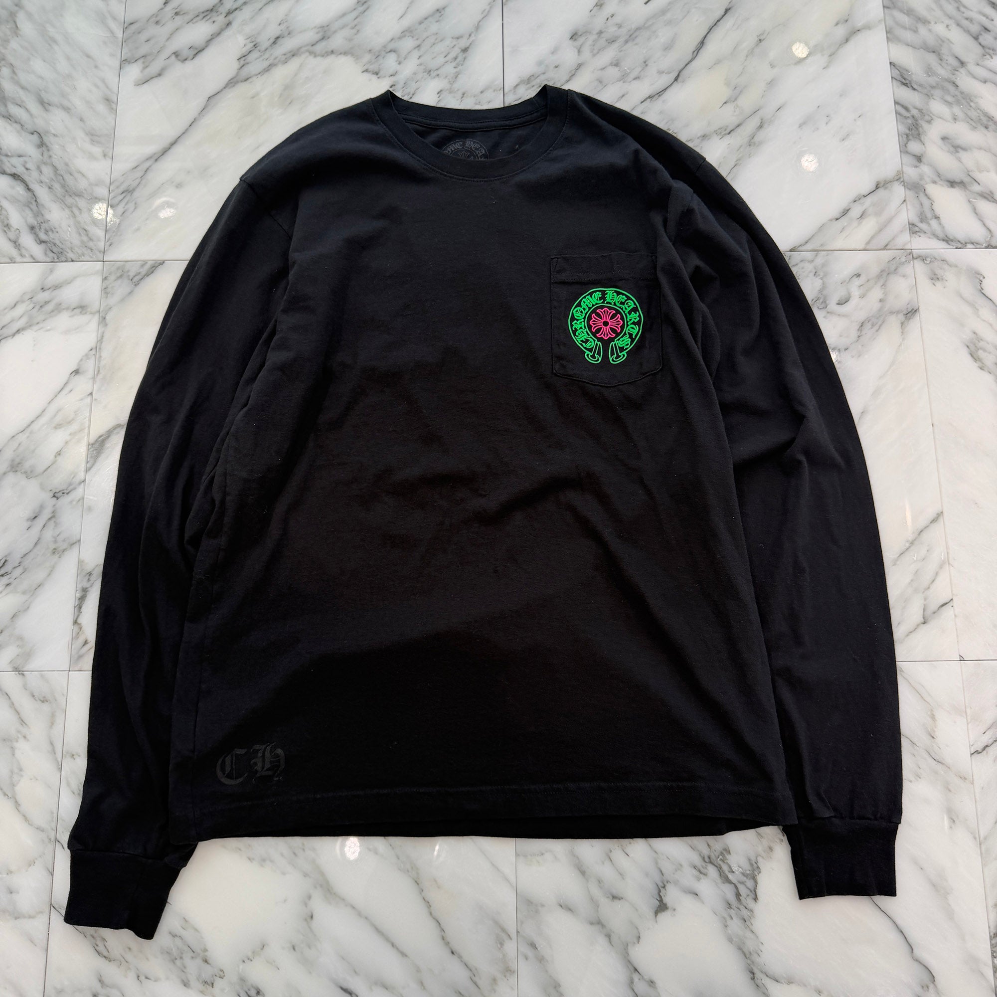 CHROME HEARTS STAFF Horseshoe Long Sleeve Tee Size L クロムハーツ スタッフ ホースシュー ロングスリーブTシャツ サイズL