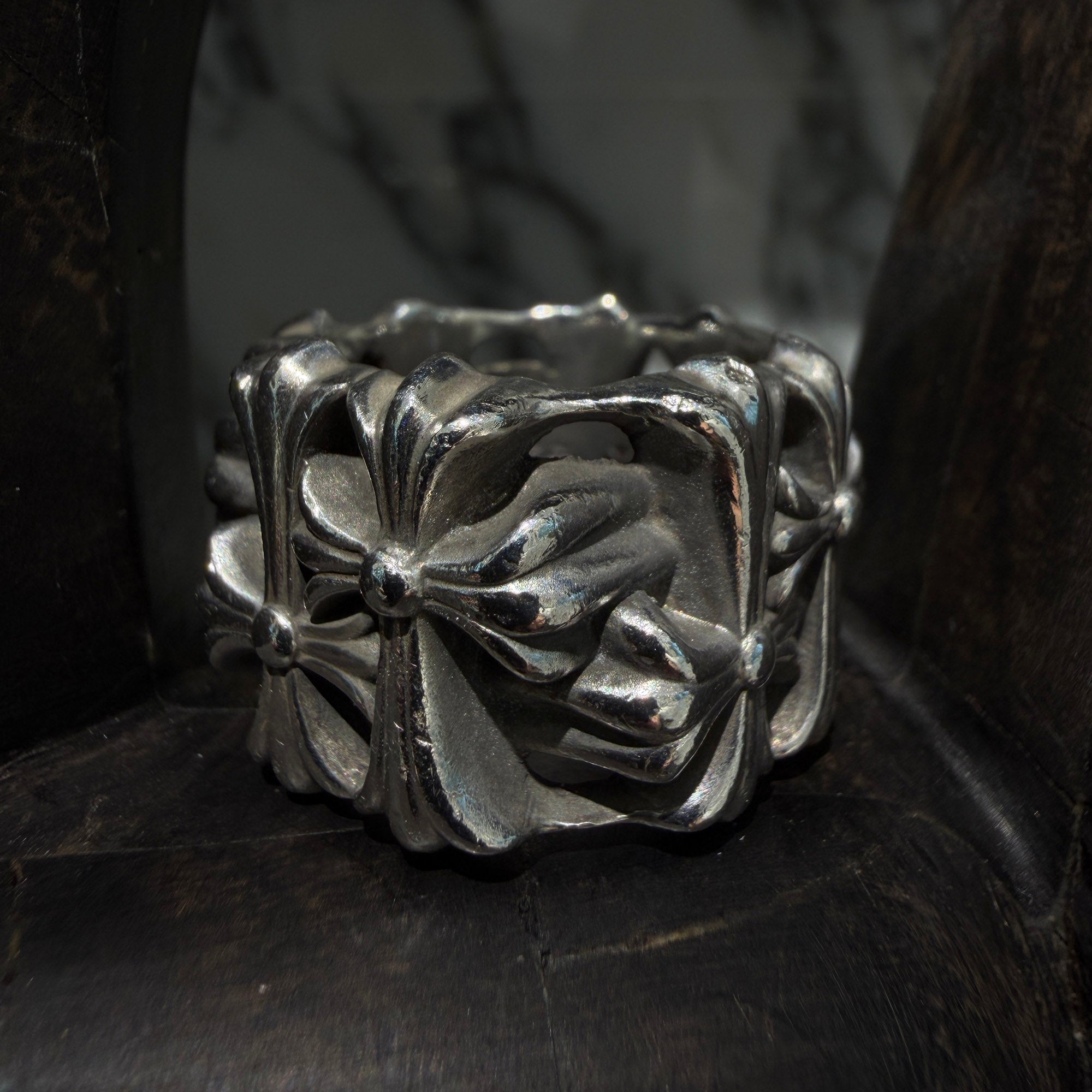 CHROME HEARTS Square Cemetery Cross Ring Size 25号 クロムハーツ スクエアセメタリークロスリング サイズ25号