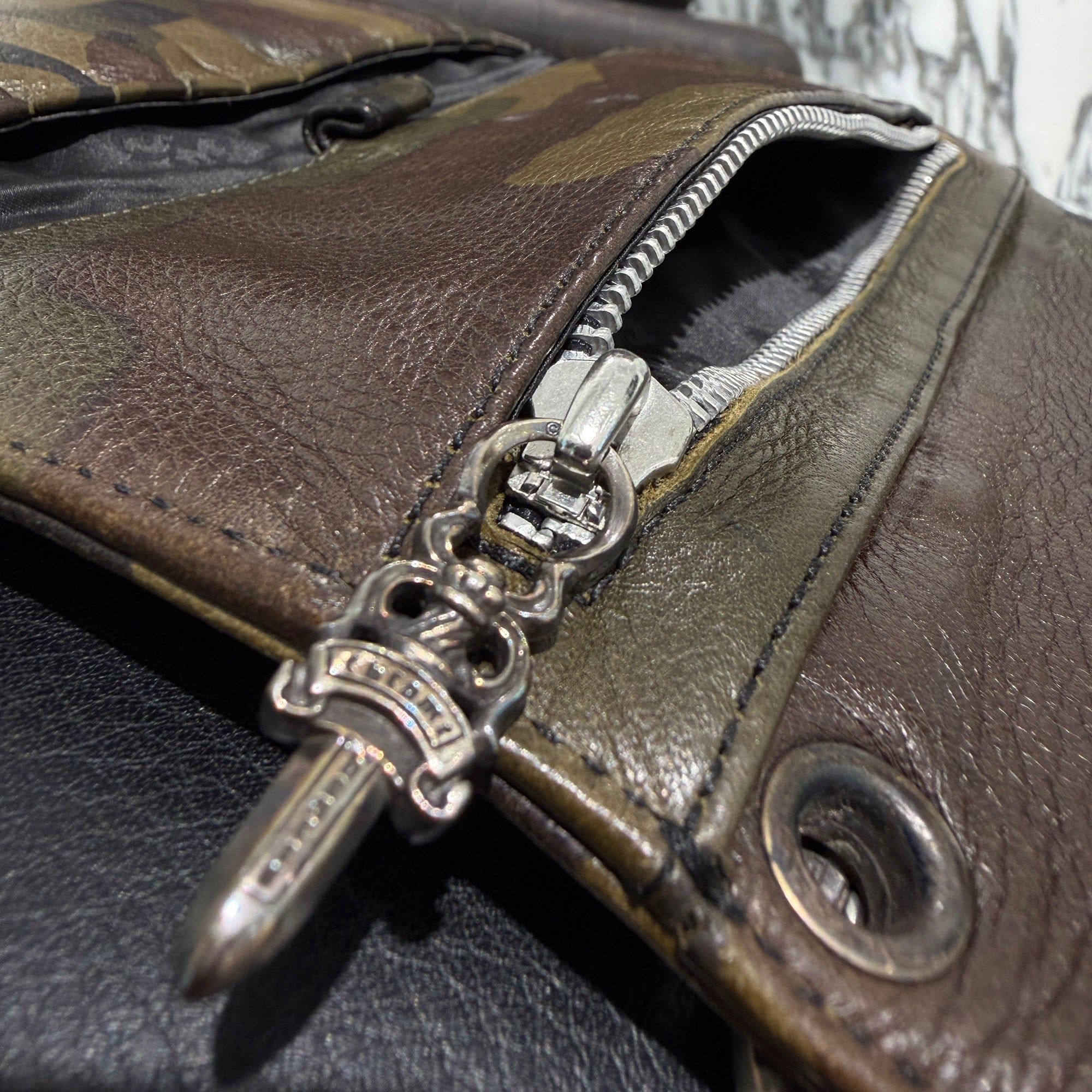 CHROME HEARTS Camouflage Wave Cross Ball Wallet クロムハーツ カモフラージュ ウェーブ クロスボール ウォレット
