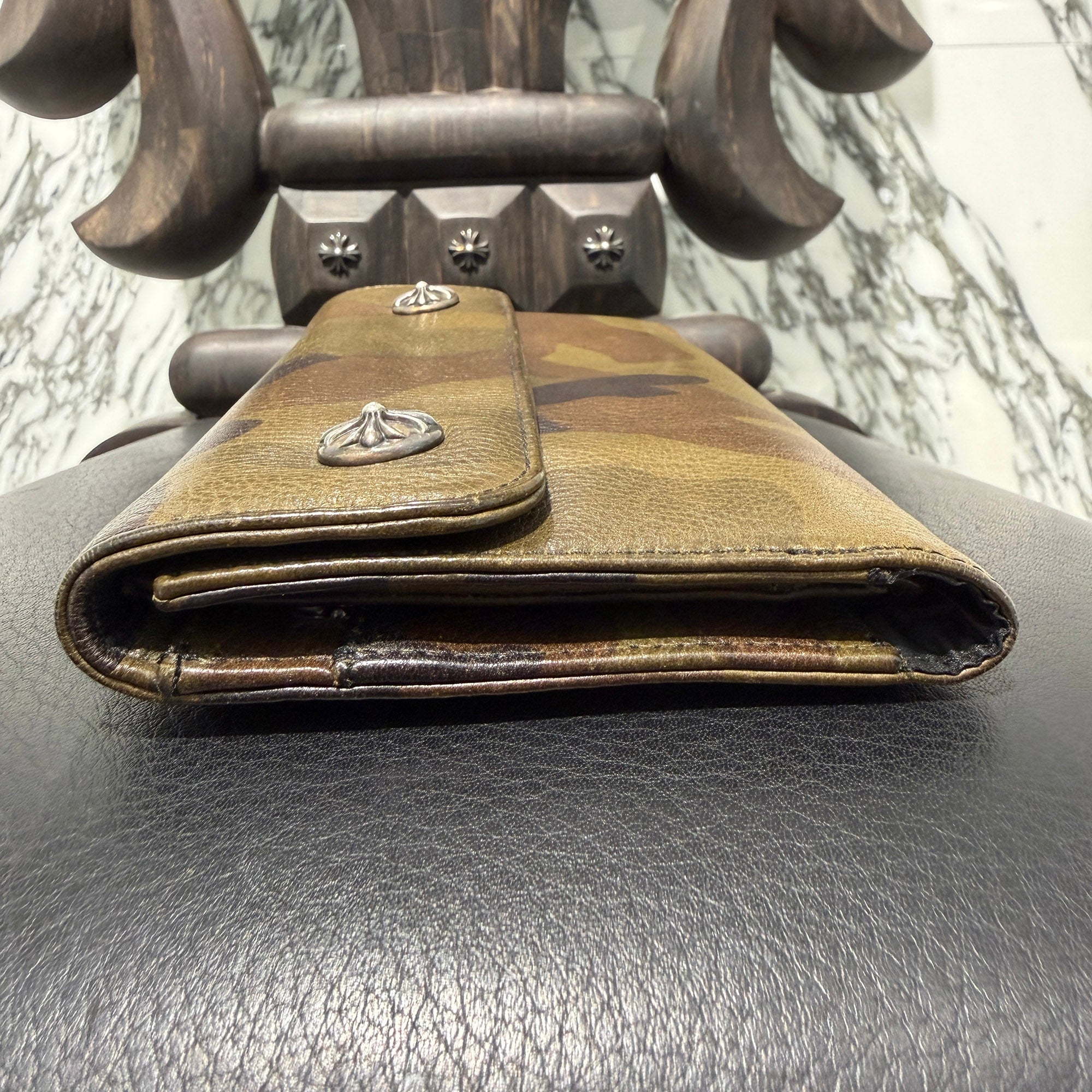CHROME HEARTS Camouflage Wave Cross Ball Wallet クロムハーツ