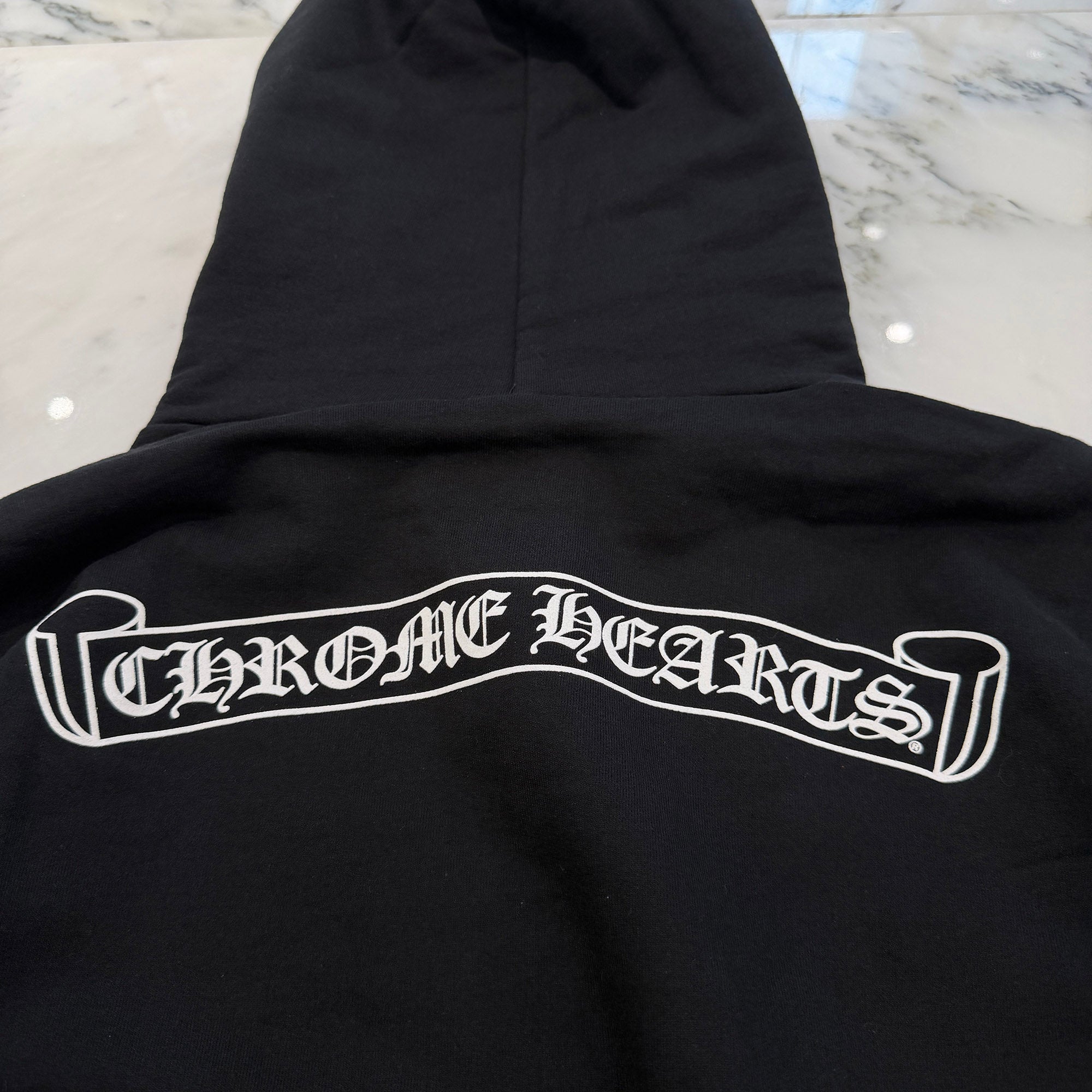 CHROME HEARTS Back Scroll Label Logo Pullover Hoodie Size XL クロムハーツ バックスクロールラベルロゴ プルオーバーフーディー サイズXL