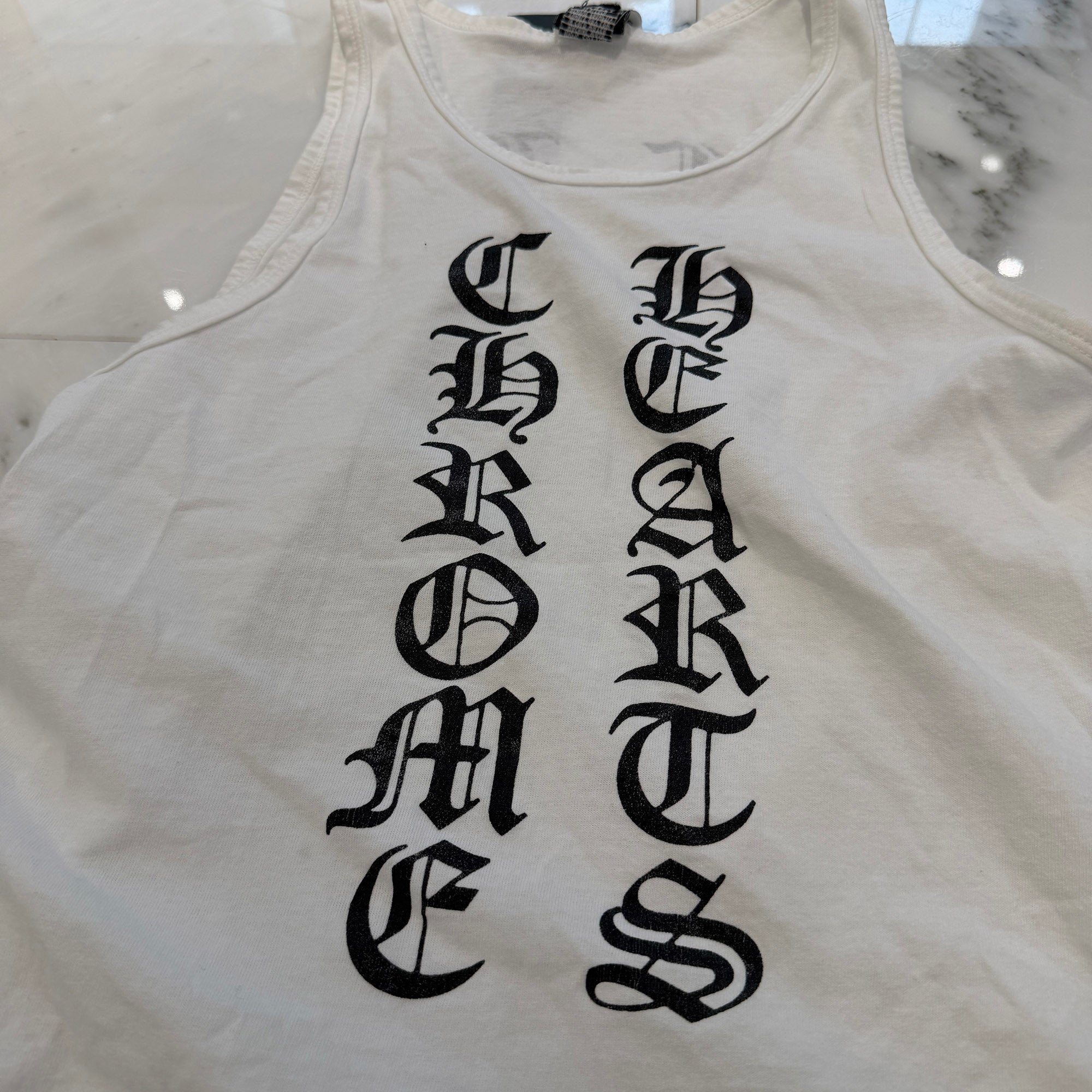 CHROME HEARTS Script Logo Print Tank Top Size S クロムハーツ オールド スクリプトロゴ プリントタンクトップ サイズS