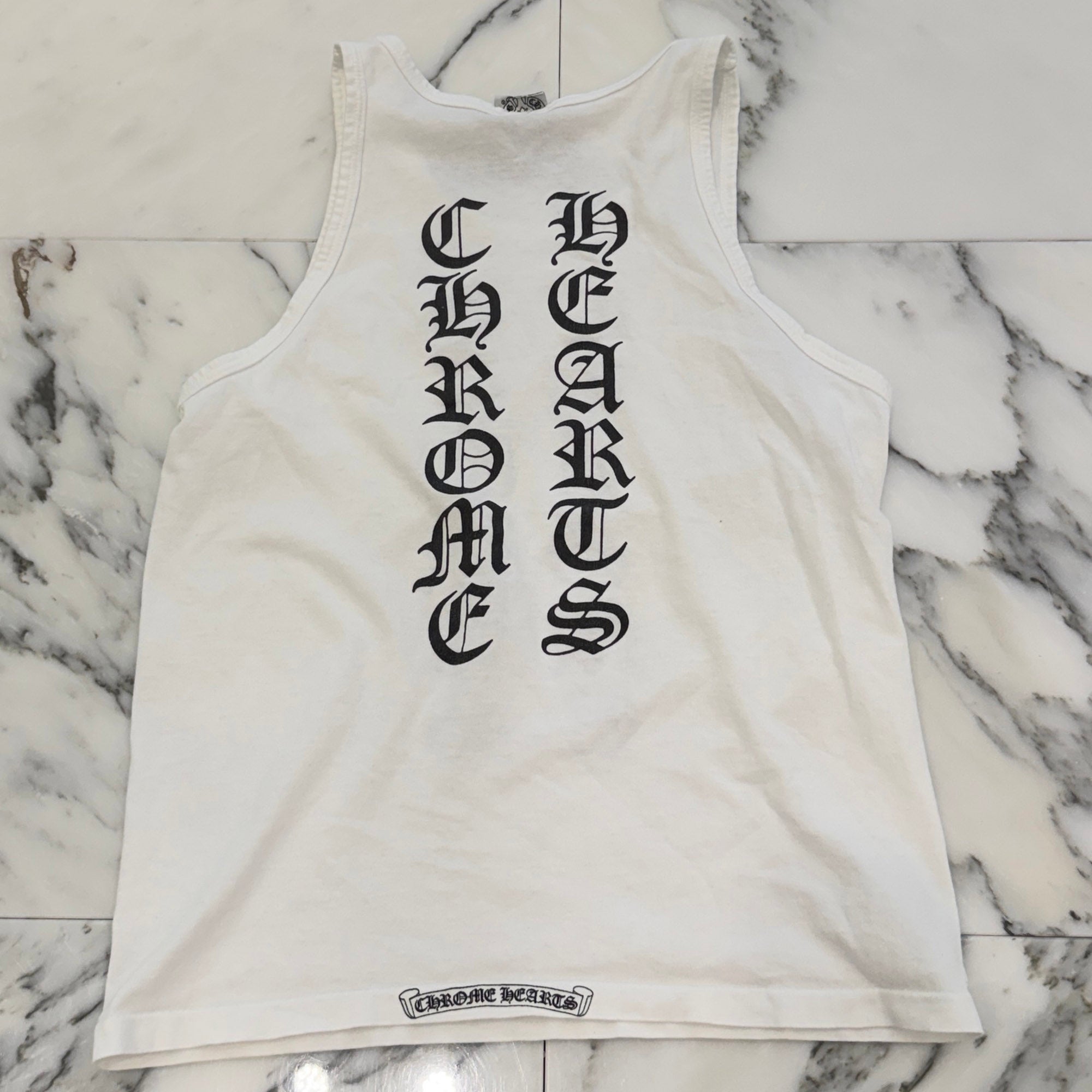 CHROME HEARTS Script Logo Print Tank Top Size S クロムハーツ オールド スクリプトロゴ プリントタンクトップ サイズS