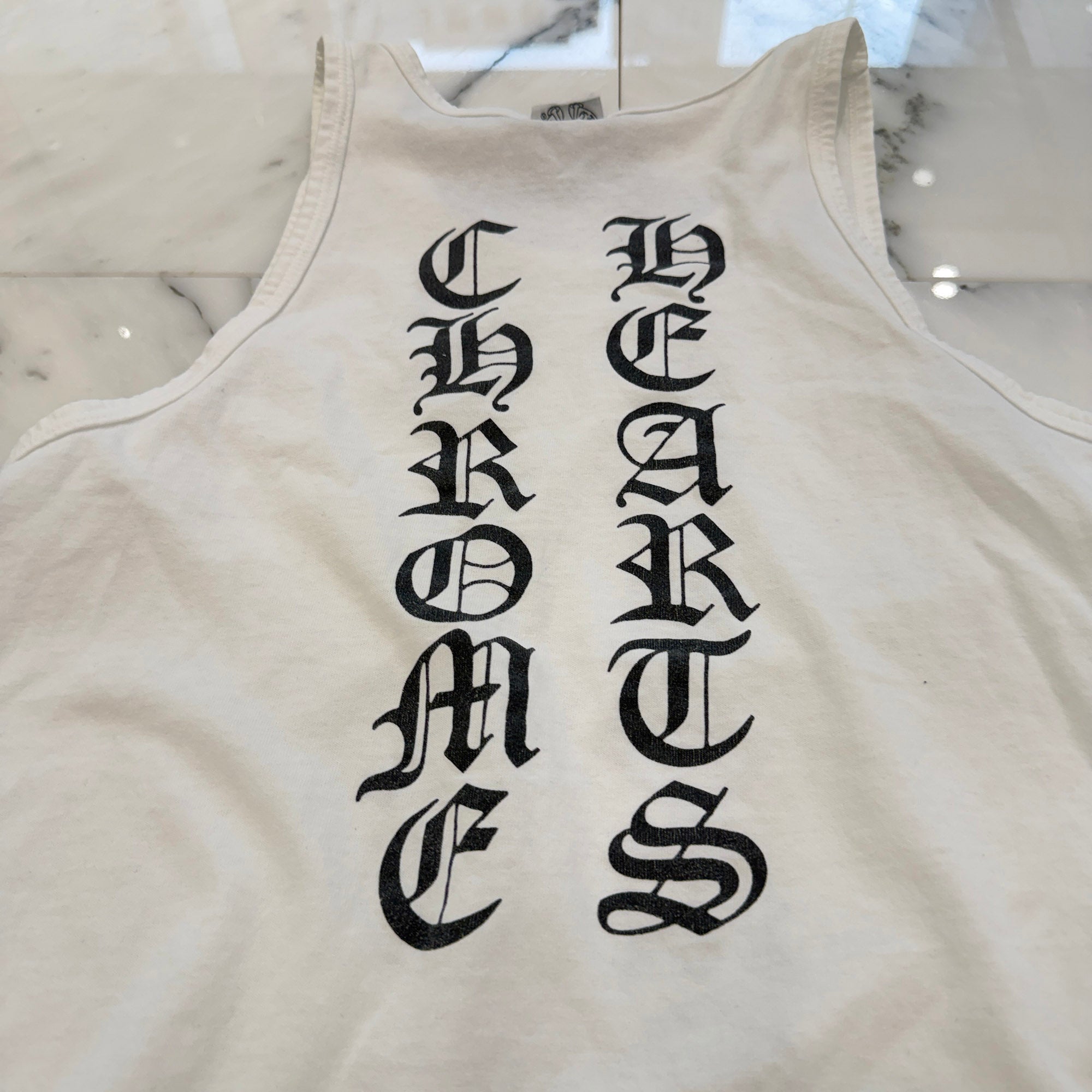 CHROME HEARTS Script Logo Print Tank Top Size S クロムハーツ オールド スクリプトロゴ プリントタンクトップ サイズS