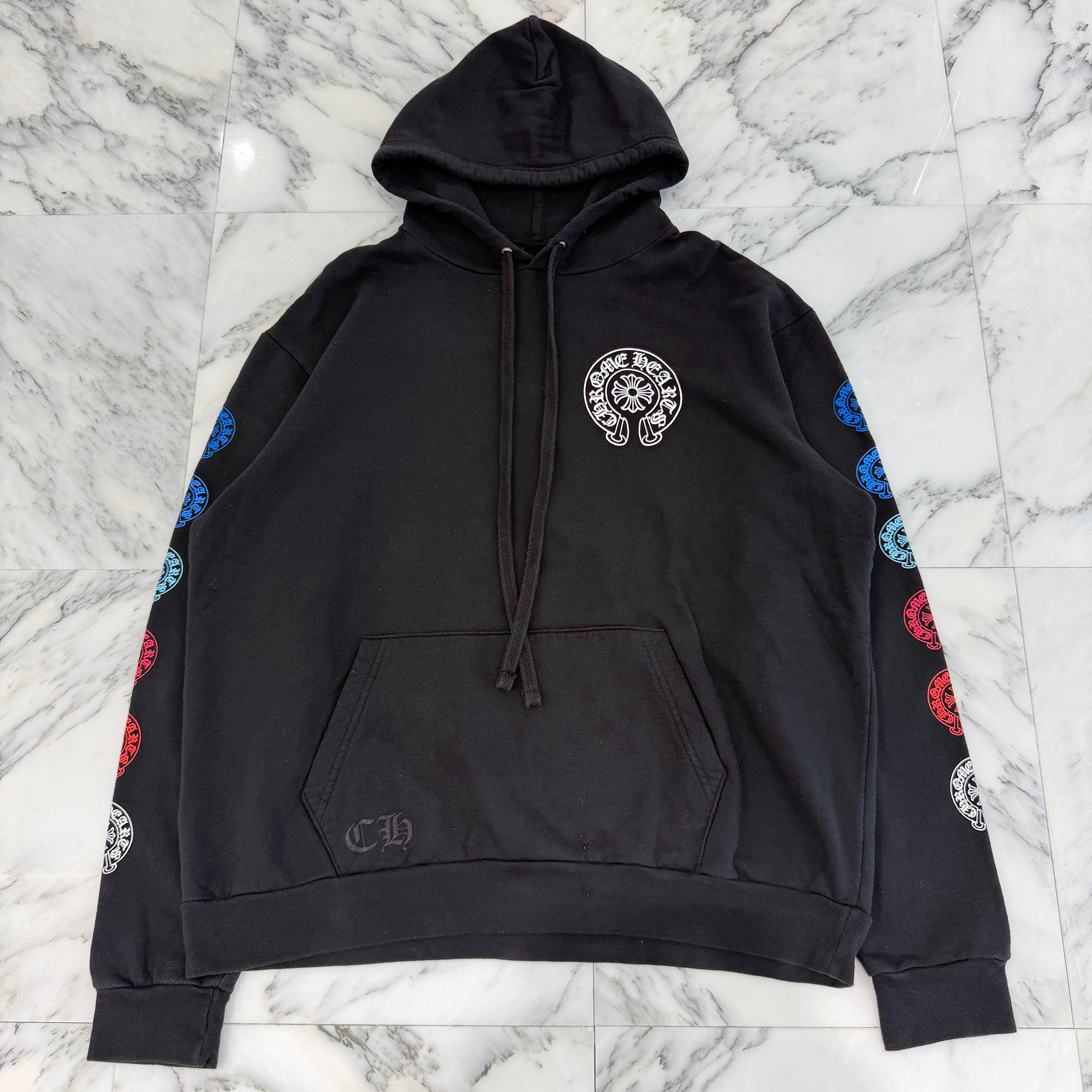 CHROME HEARTS 2022SS Multi Color Horseshoe Pullover Hoodie Size L クロムハーツ マルチカラーホースシュー プルオーバーフーディ サイズL