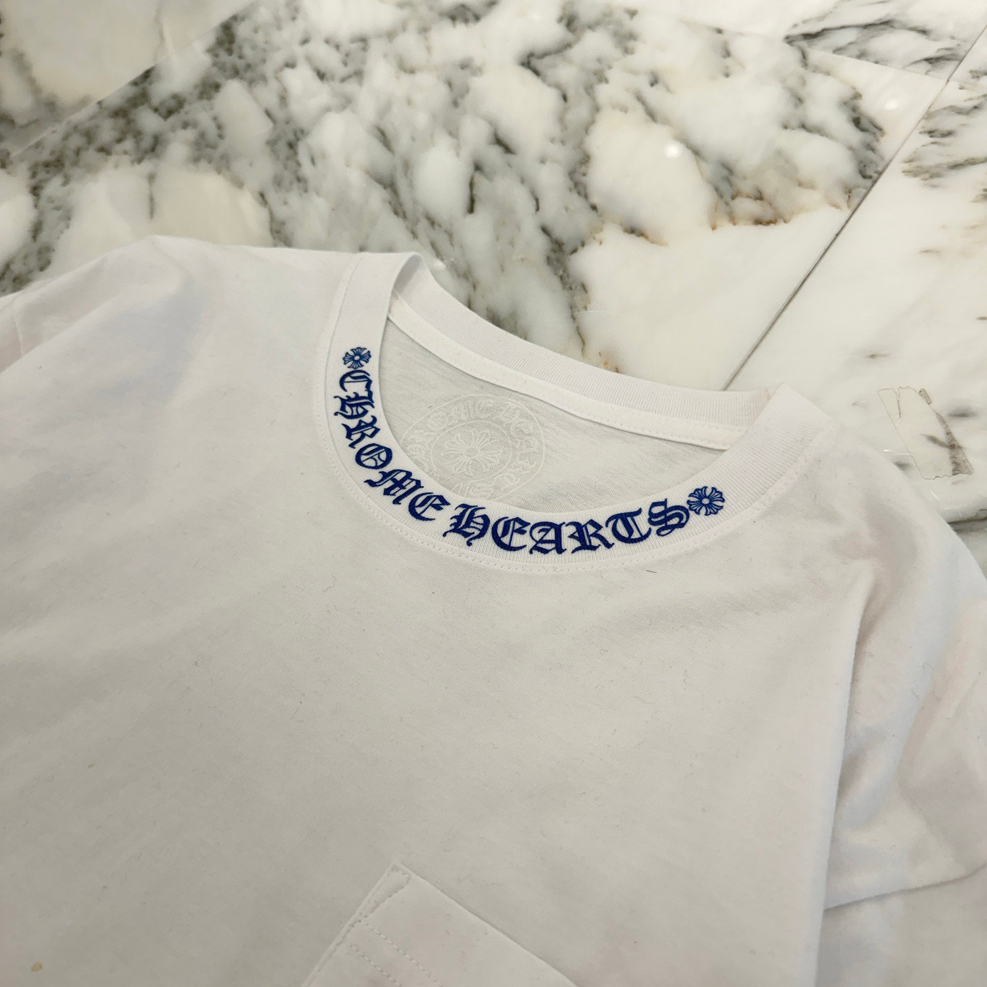 CHROME HEARTS ネックロゴ ポケット 長袖カットソー