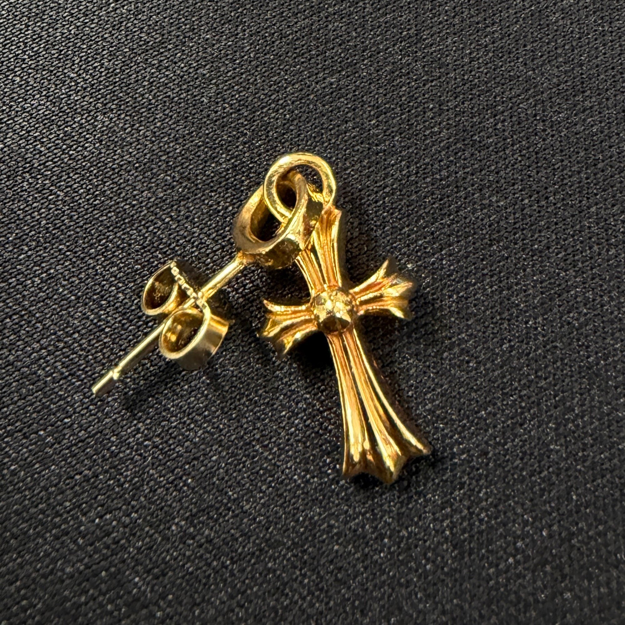 CHROME HEARTS 22K Baby Fat Cross Earring クロムハーツ 22K ベイビーファットクロス ピアス