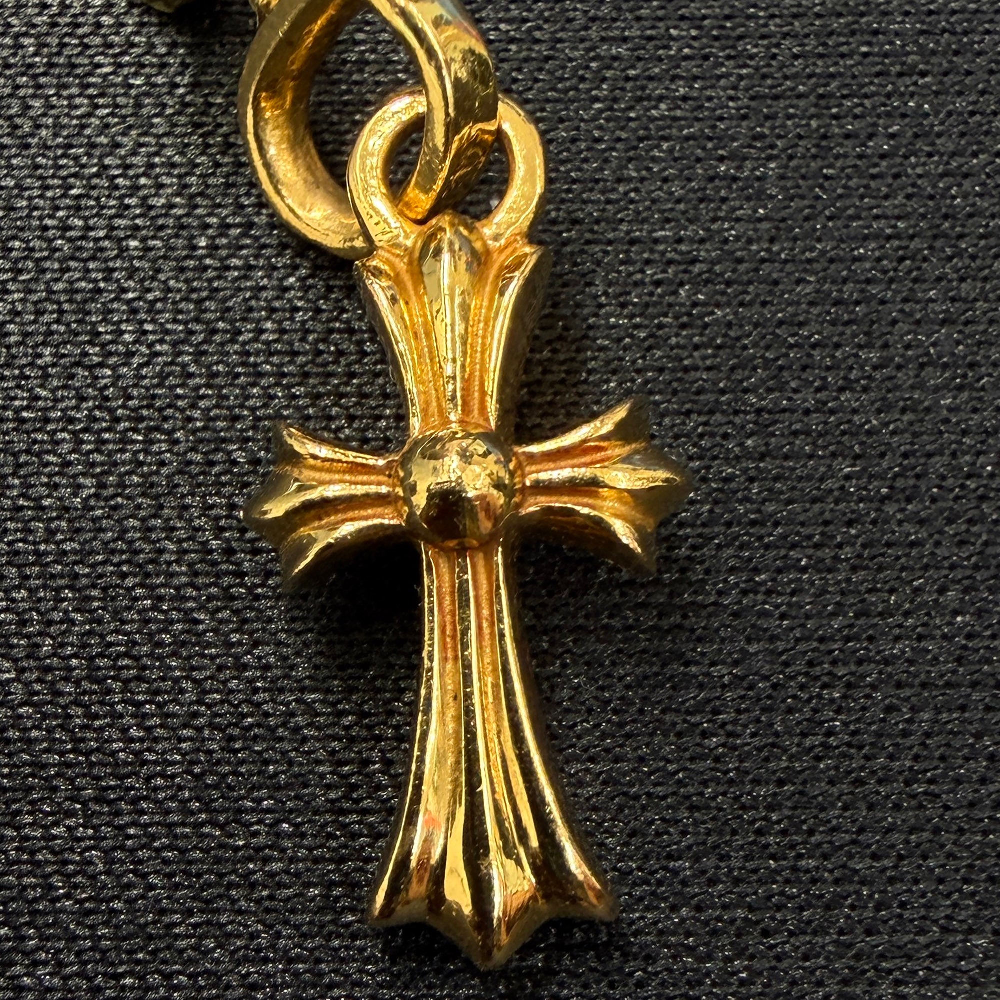 CHROME HEARTS 22K Baby Fat Cross Earring クロムハーツ 22K ベイビーファットクロス ピアス