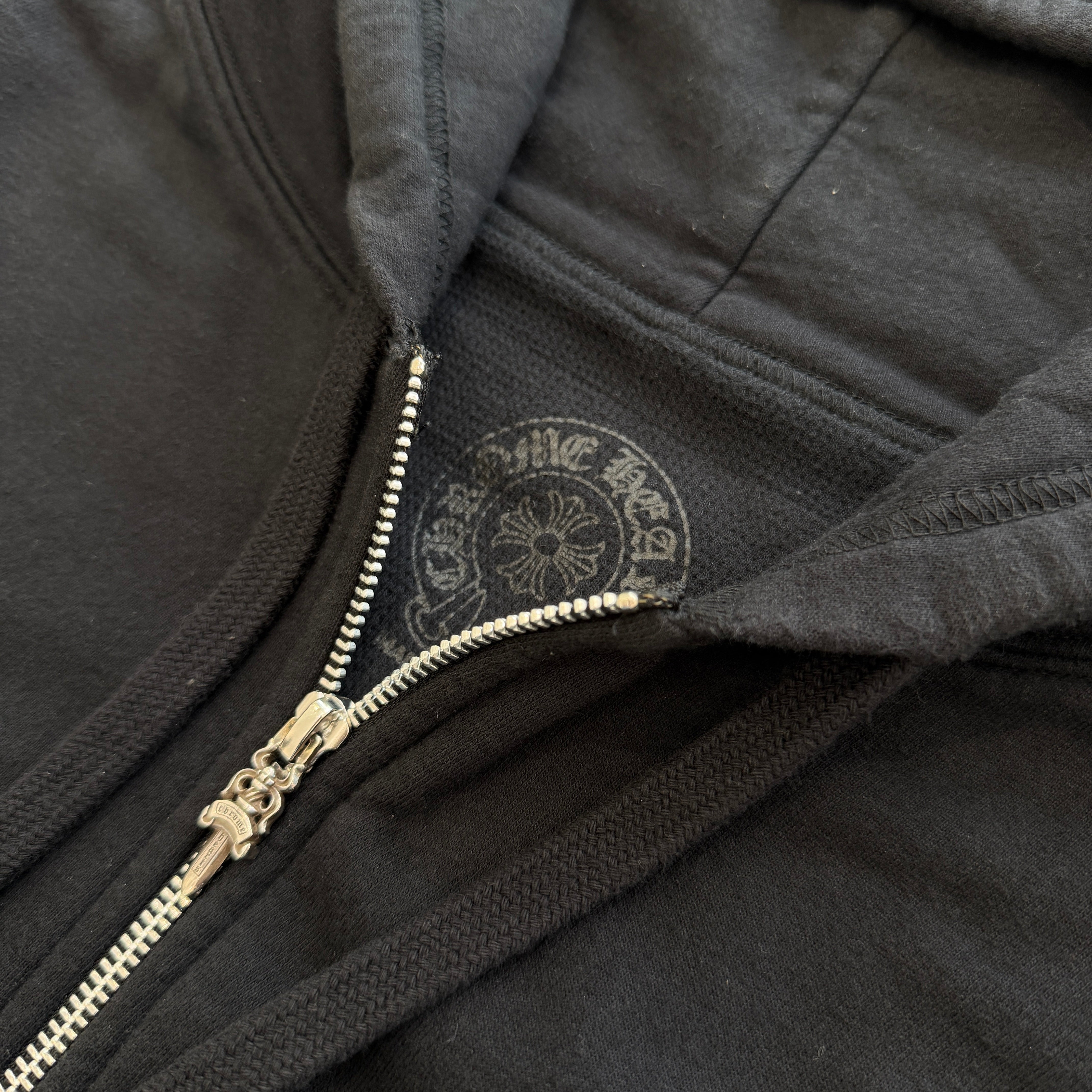 CHROME HEARTS T Bar Logo Back Arch USA Thermal Zip Up Hoodie Size S クロムハーツ Tバー ロゴ バックアーチ USA サーマル ジップアップ フーディ サイズS