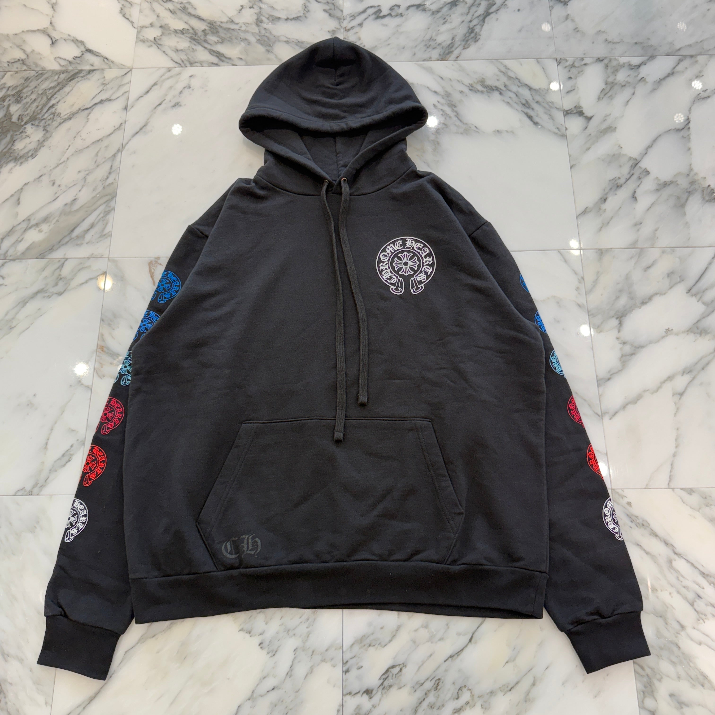 CHROME HEARTS 2022SS Multi Color Horseshoe Pullover Hoodie Size L クロムハーツ マルチカラーホースシュー プルオーバーフーディ サイズL
