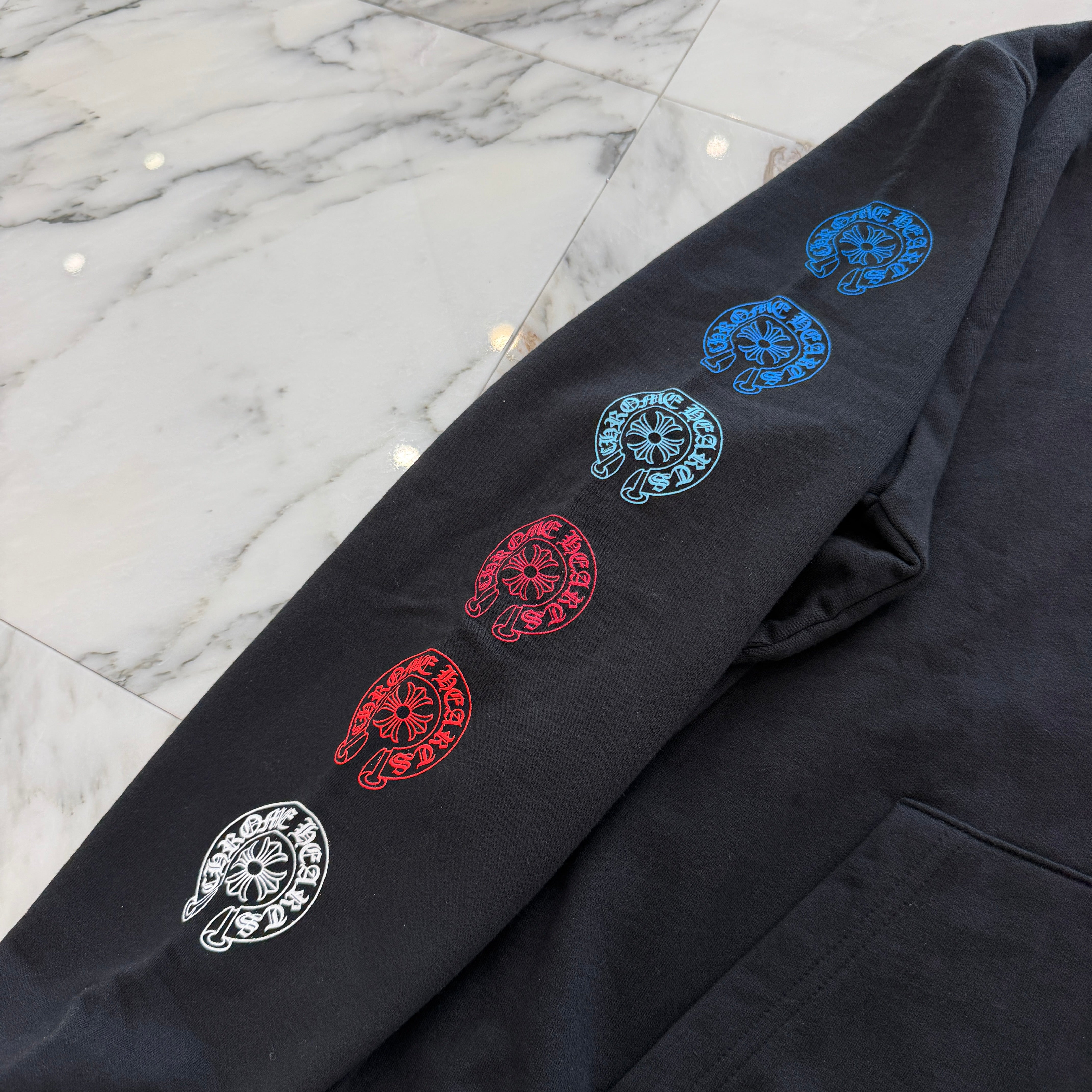 CHROME HEARTS 2022SS Multi Color Horseshoe Pullover Hoodie Size L クロムハーツ マルチカラーホースシュー プルオーバーフーディ サイズL