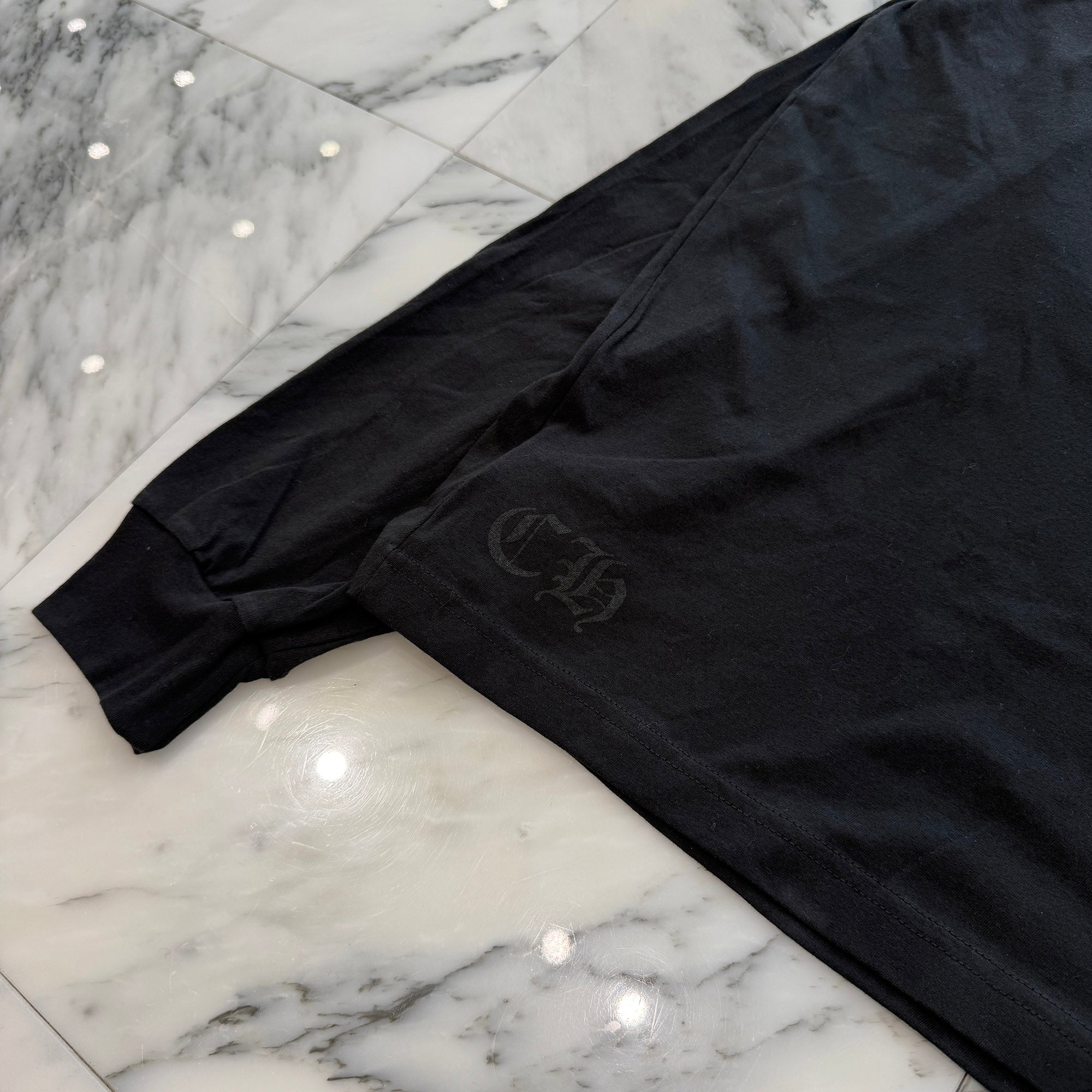 CHROME HEARTS Hong Kong Limited Floral Cross Horseshoe Long Sleeve Tee Size XL クロムハーツ 香港限定 フローラルクロス ホースシュー ロングスリーブTシャツ サイズXL