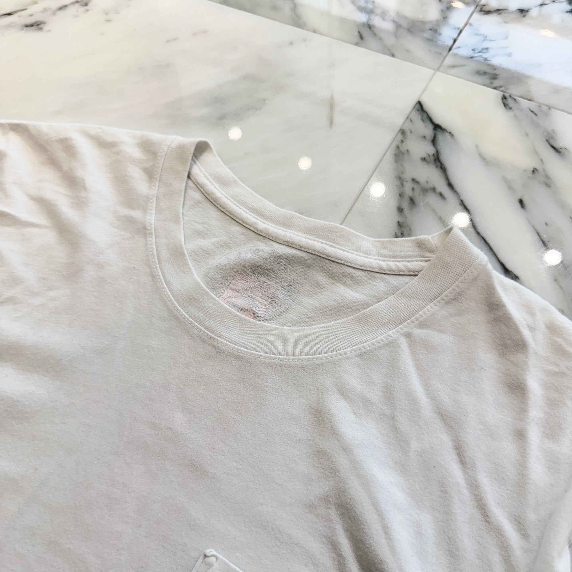 CHROME HEARTS Pink Made In Hollywood Vertical Logo Tee Size L クロムハーツ ピンク メイドインハリウッド ヴァーティカルロゴ Tシャツ サイズL