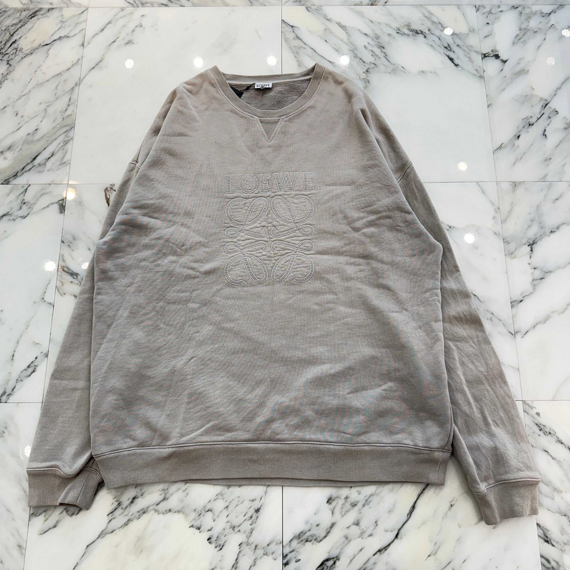 LOEWE 2025SS Anagram Logo Embroidered Sweatshirt H526Y24X58 Size L ロエベ アナグラムロゴ刺繍 スウェットシャツ サイズL