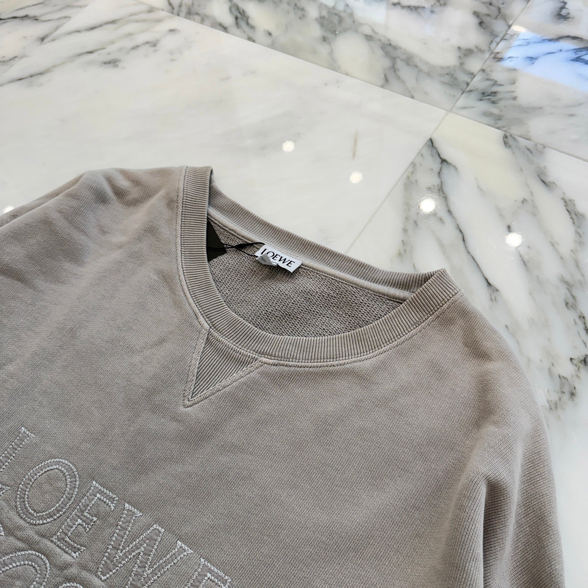 LOEWE 2025SS Anagram Logo Embroidered Sweatshirt H526Y24X58 Size L ロエベ アナグラムロゴ刺繍 スウェットシャツ サイズL