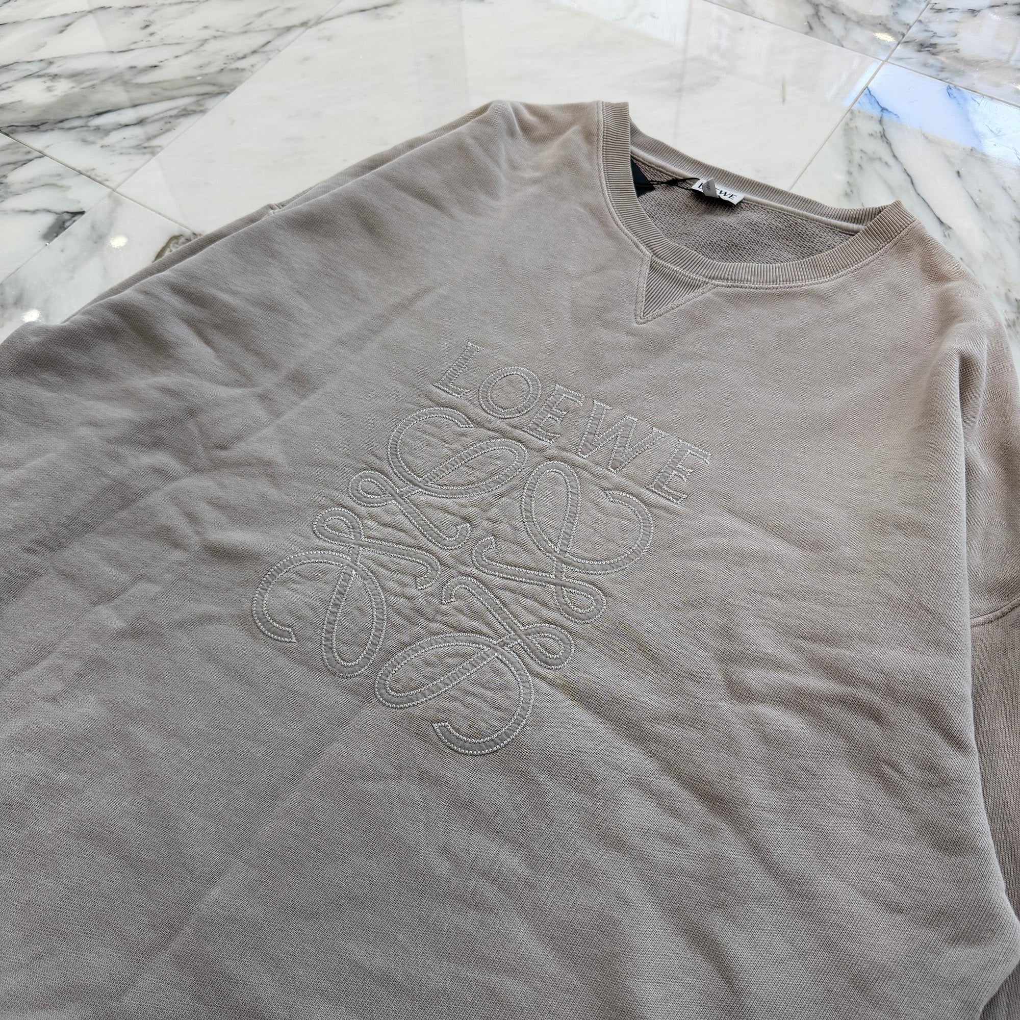 LOEWE 2025SS Anagram Logo Embroidered Sweatshirt H526Y24X58 Size L ロエベ アナグラムロゴ刺繍 スウェットシャツ サイズL