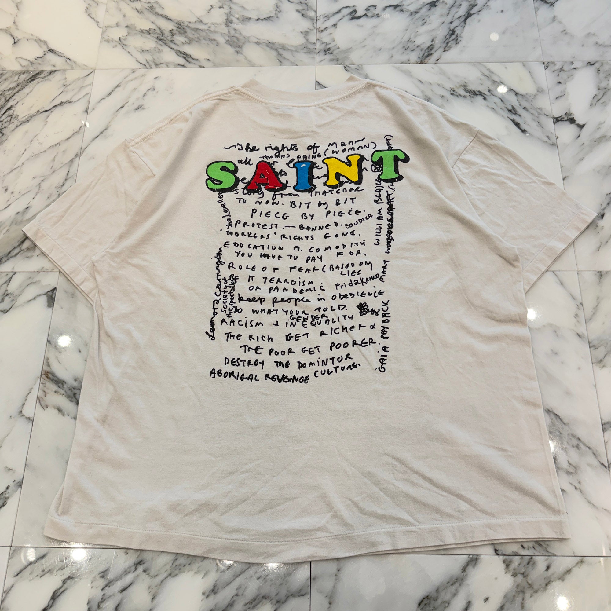SAINT Mxxxxxx × Jamie Reid 2026SS "MASK" S/S Tee SM-MK8-0000-C02 Size XXL セントマイケル×ジェイミー・リード "マスク" 半袖Tシャツ サイズXXL