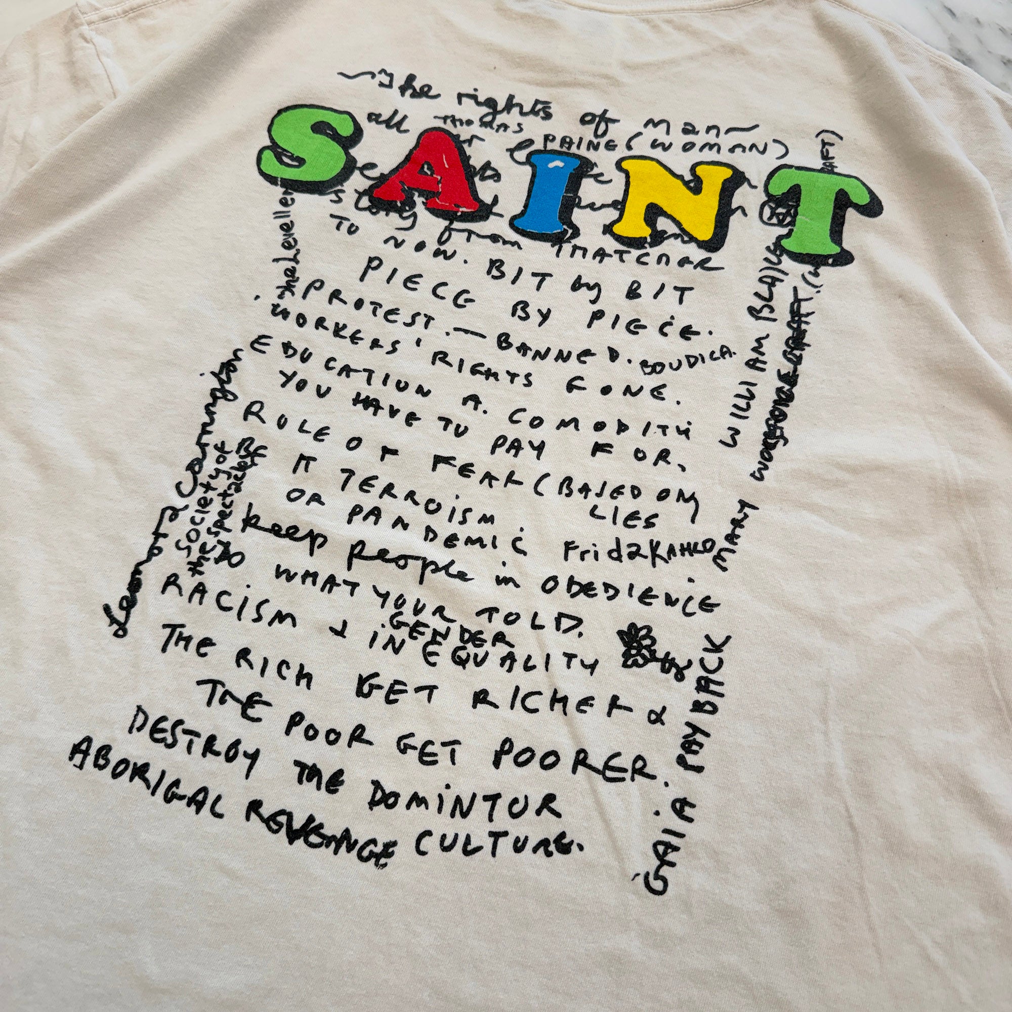 SAINT Mxxxxxx × Jamie Reid 2026SS "MASK" S/S Tee SM-MK8-0000-C02 Size XXL セントマイケル×ジェイミー・リード "マスク" 半袖Tシャツ サイズXXL