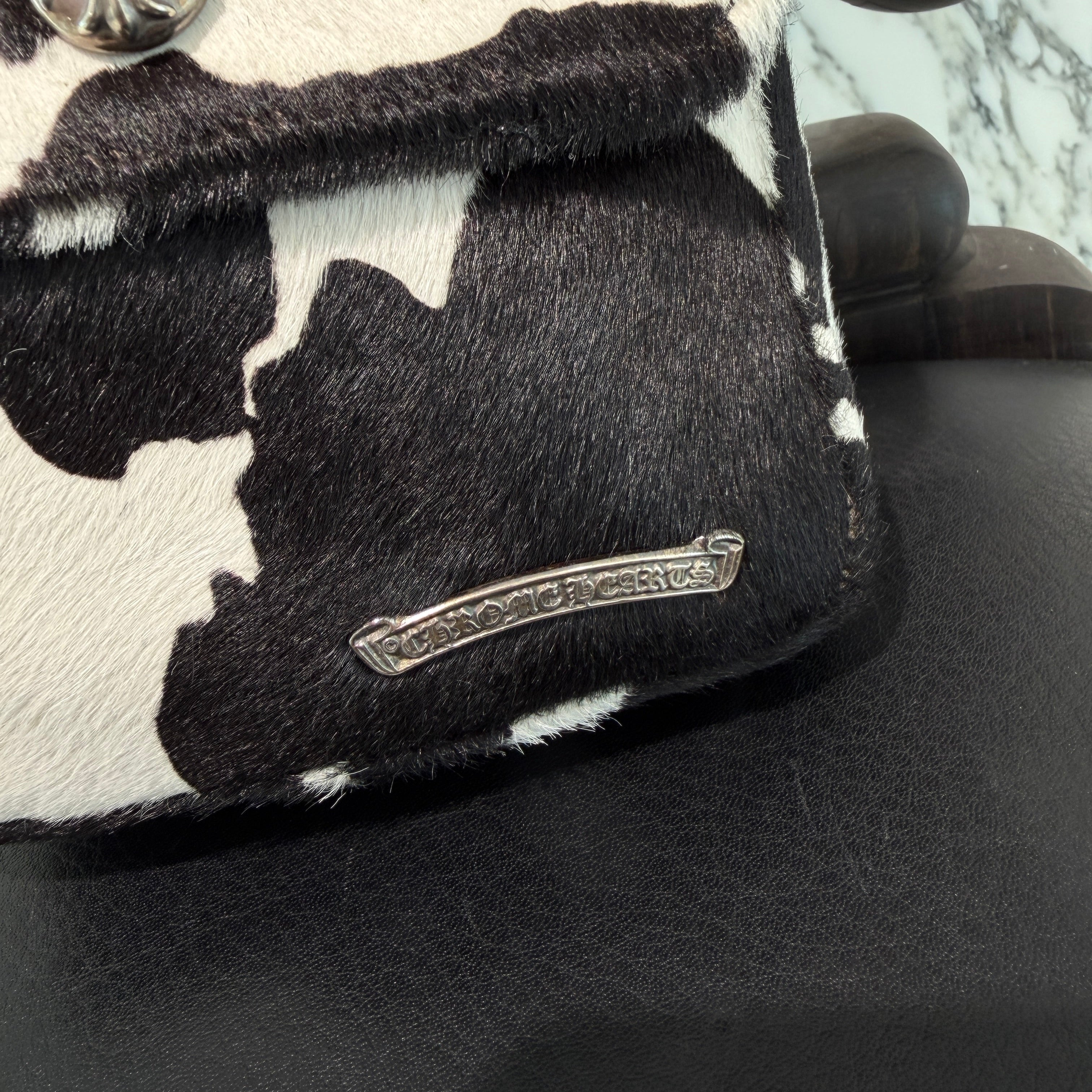 CHROME HEARTS HOT POT CH Plus Cross Ball Leather Shoulder Bag