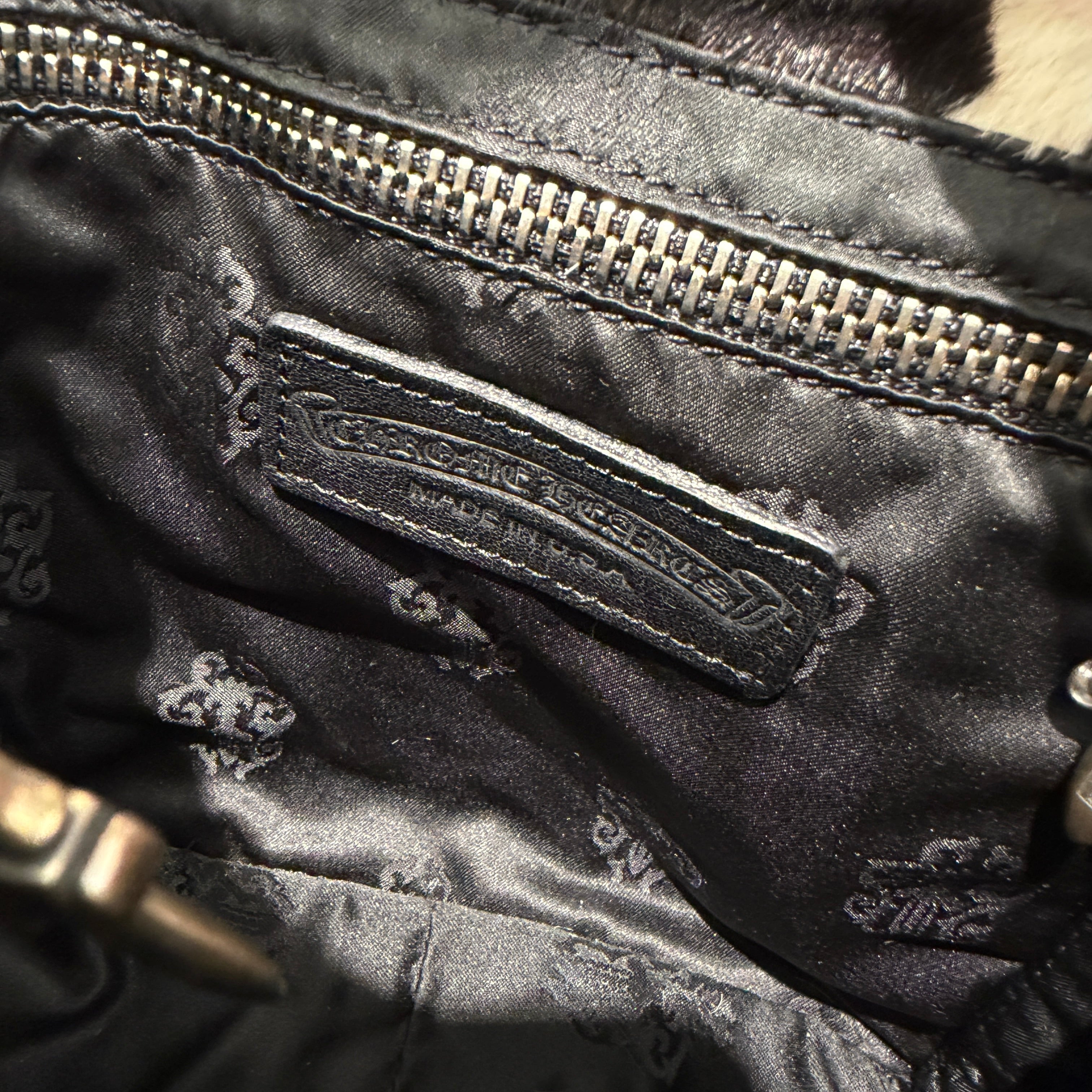 CHROME HEARTS HOT POT CH Plus Cross Ball Leather Shoulder Bag