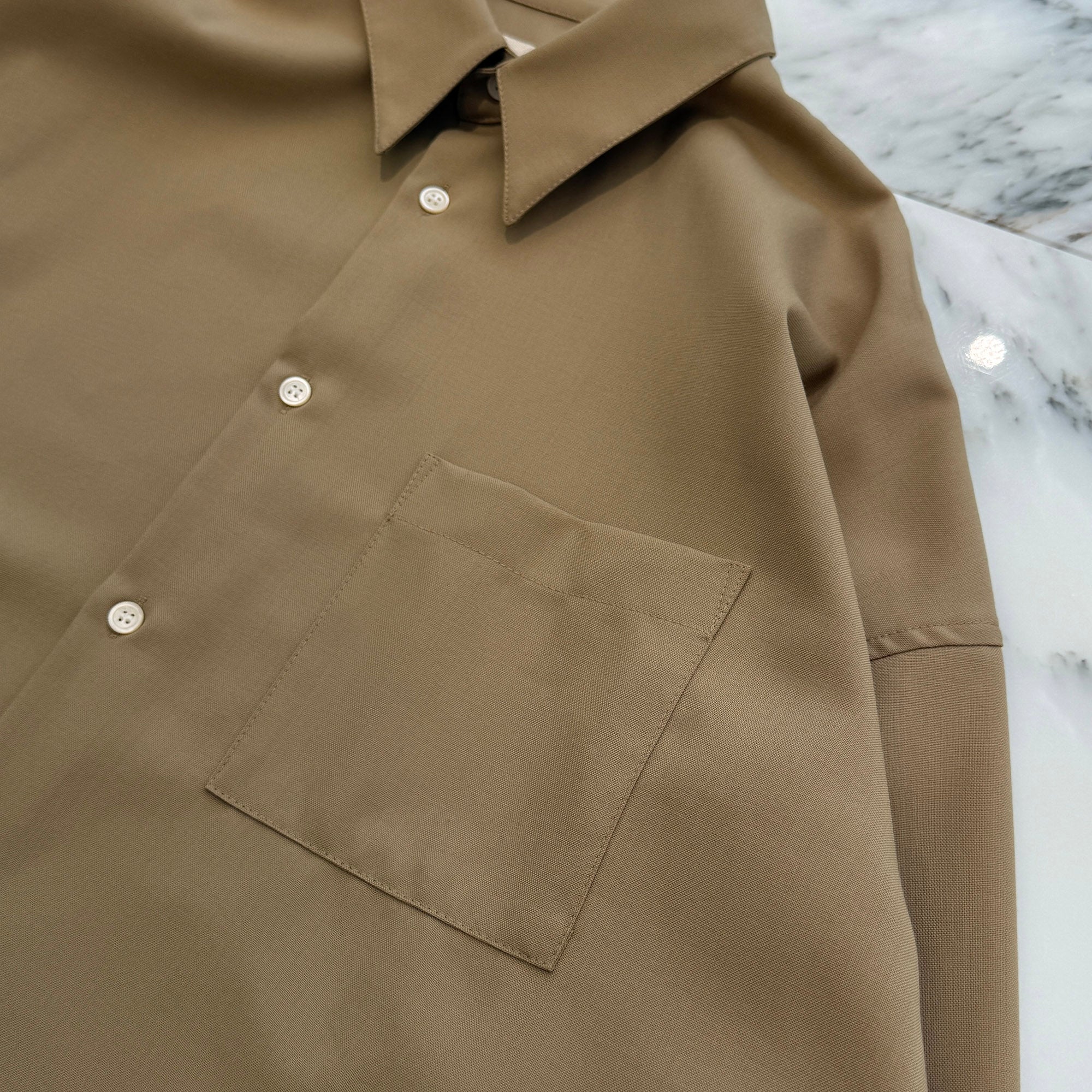 MARNI Tropical Wool Long Sleeve Shirt CUMU0061A3 TW839 Size 52 マルニ トロピカルウール ロングスリーブ シャツ サイズ52