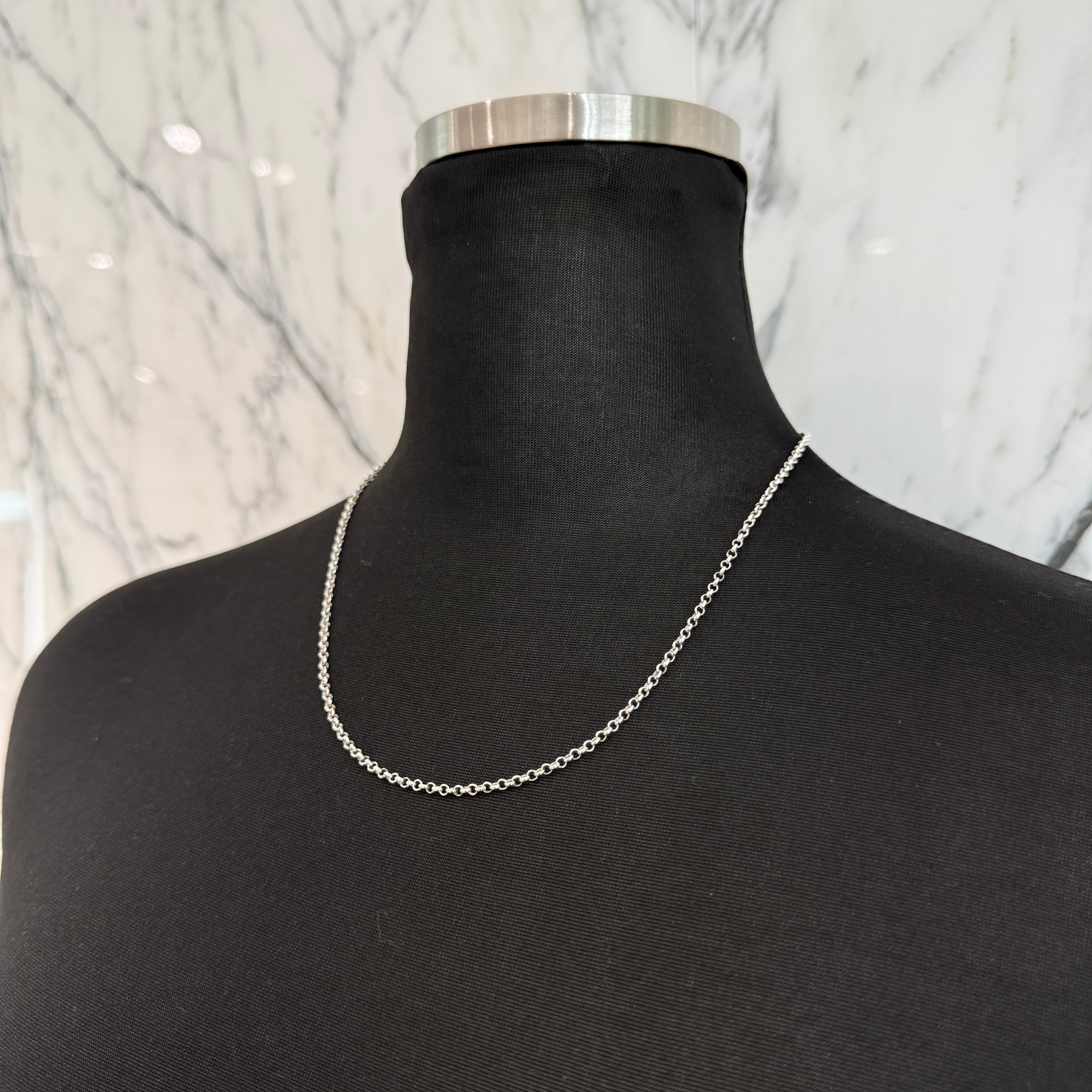 CHROME HEARTS Roll Chain Necklace Size 18 Inch クロムハーツ ロールチェーン ネックレス サイズ18インチ