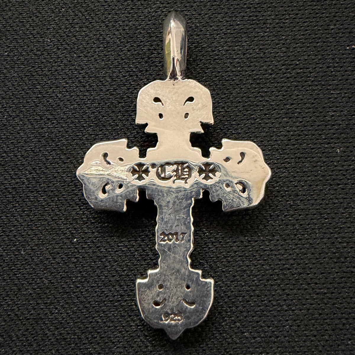 CHROME HEARTS Tiny Filigree Cross Charm Pendent Top クロムハーツ 