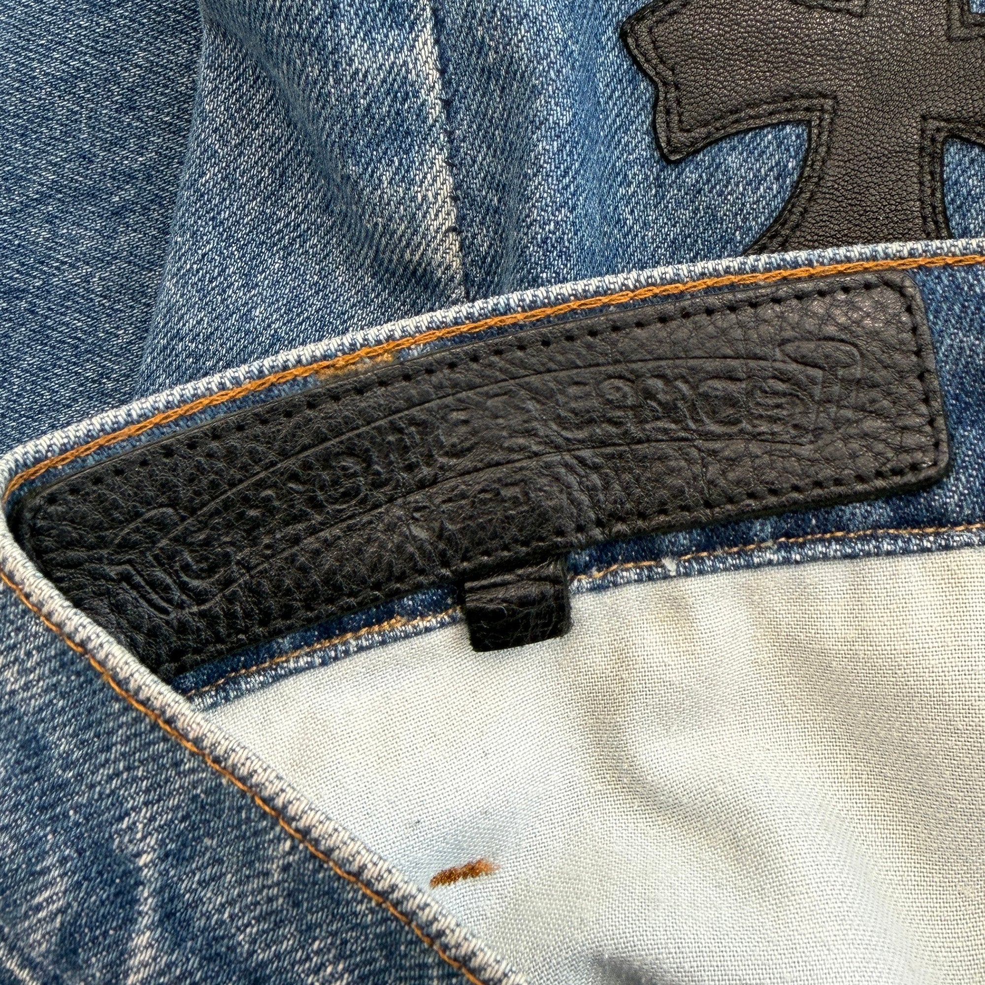 CHROME HEARTS × Levi's 517 VNTG Cross Leather Patch Denim Pants Size 32 クロムハーツ × リーバイス 517 ヴィンテージ クロスレザーパッチ デニムパンツ サイズ32