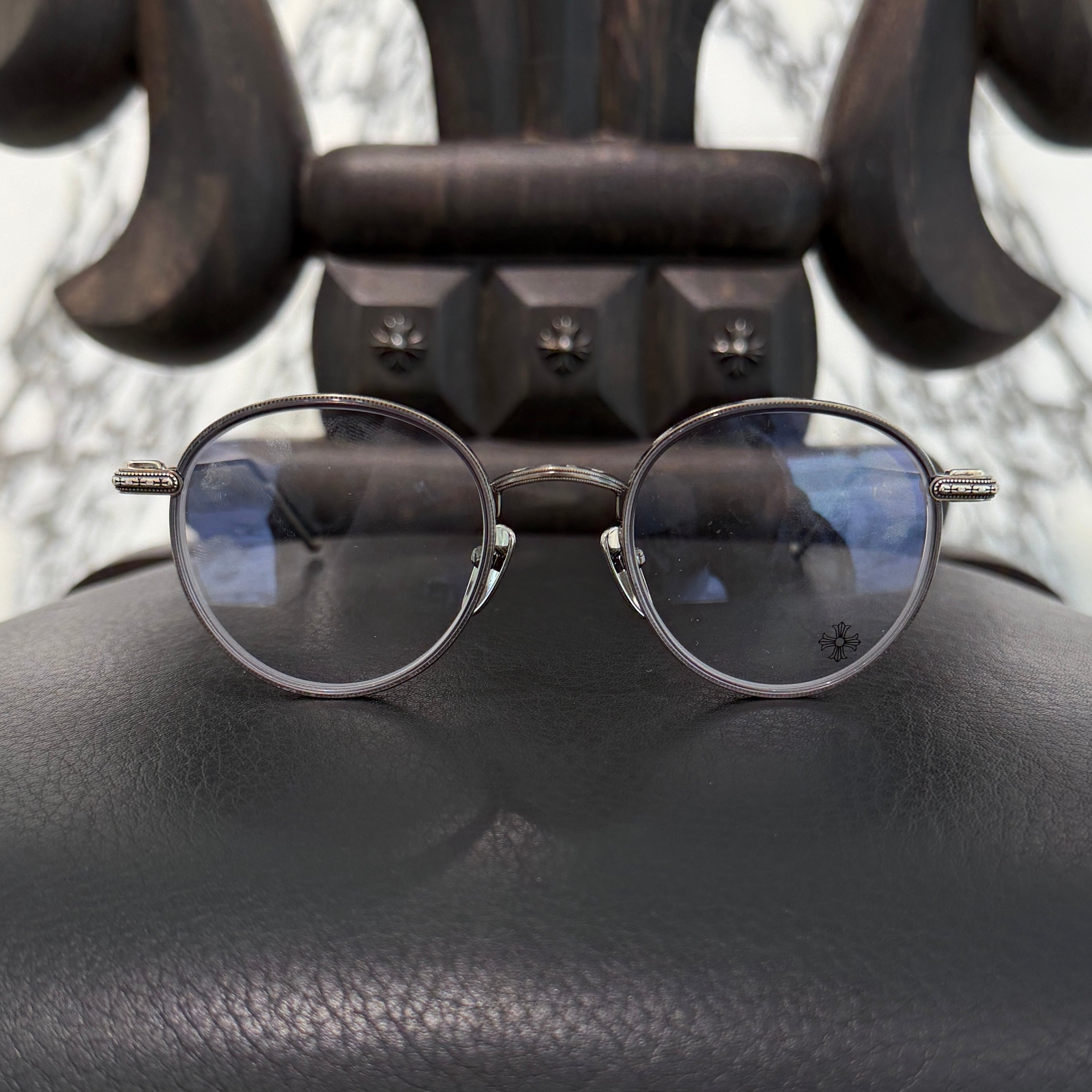 クロムハーツ　サングラス　銀 CHROME HEARTS SEXCEL Sunglasses Size 48□21-146 クロムハーツ
