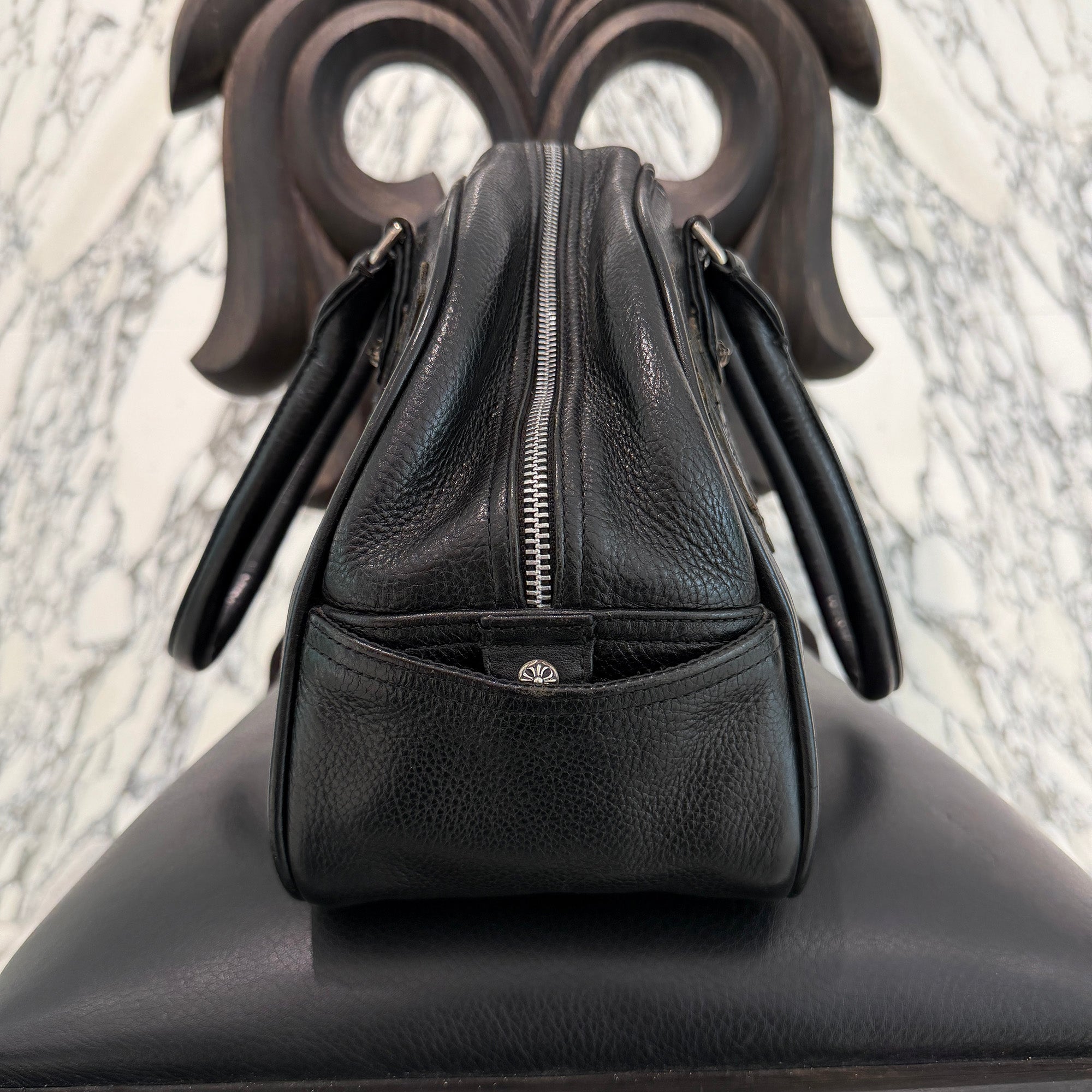 CHROME HEARTS Small GYM Cemetery Cross Patch Hand Bag クロムハーツ スモール ジム セメタリークロスパッチ ハンドバッグ