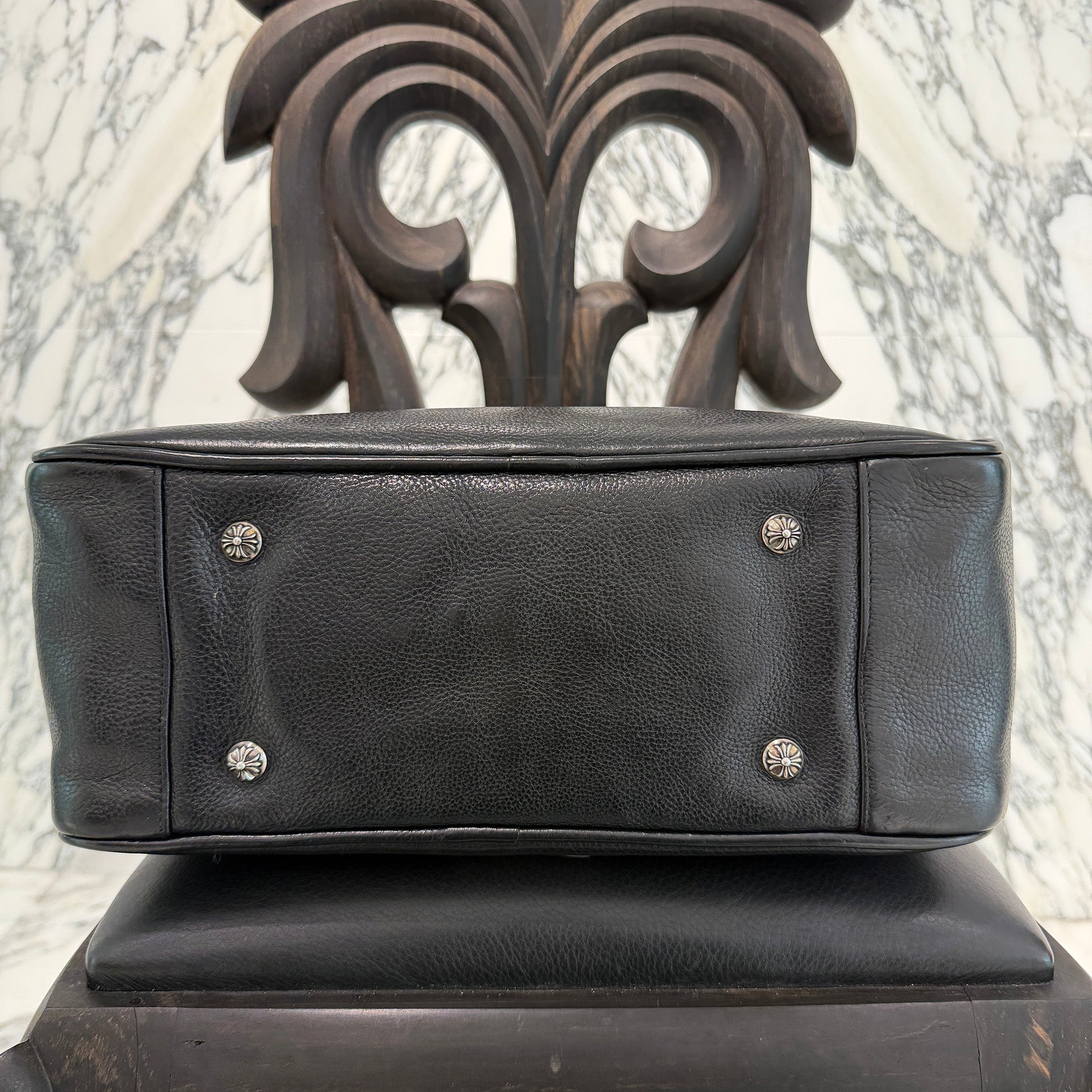CHROME HEARTS Small GYM Cemetery Cross Patch Hand Bag クロムハーツ スモール ジム セメタリークロスパッチ ハンドバッグ