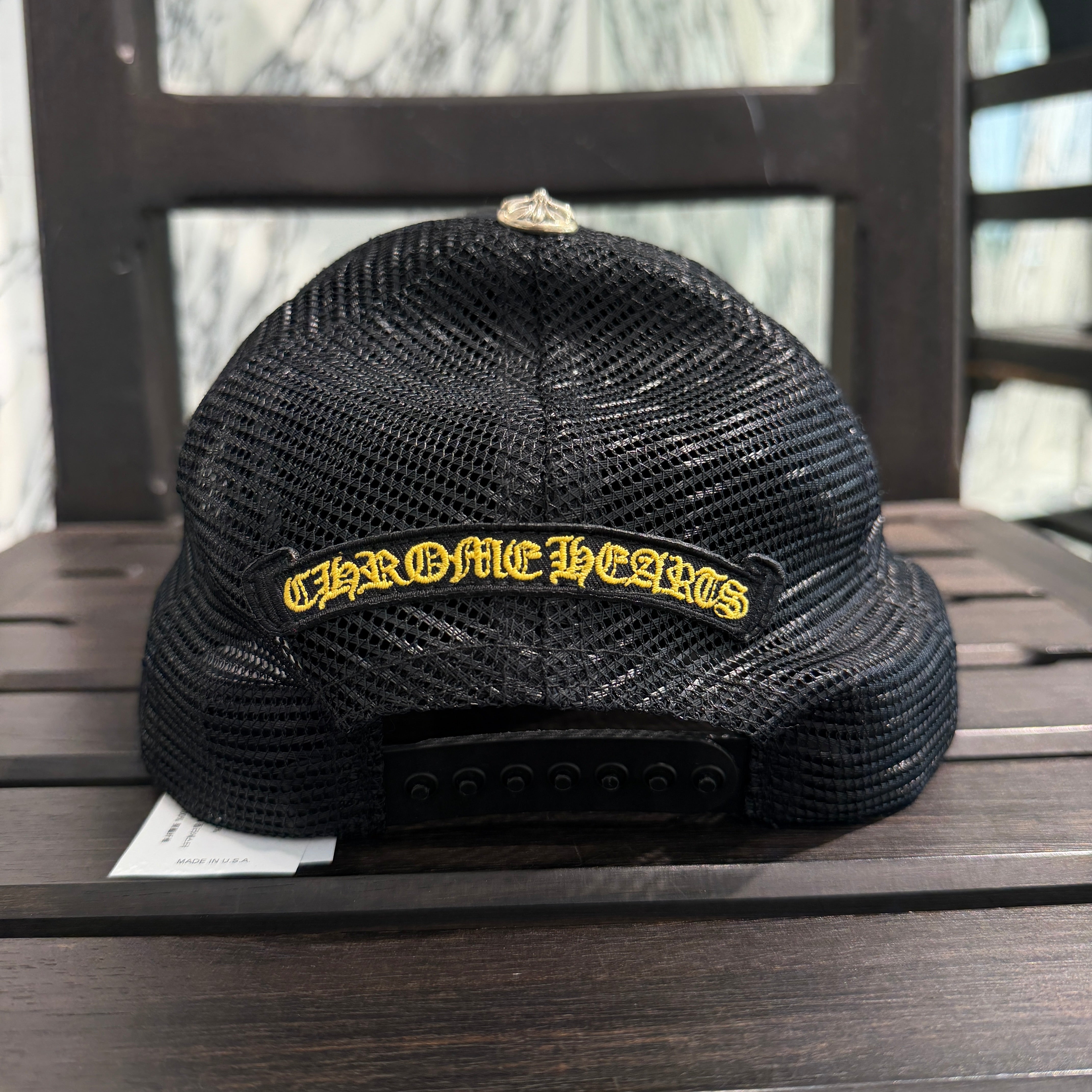 クロムハーツ キャップ黒金 完全正規品 CHROME HEARTS Yellow CH Plus Trucker Cap Size ONE SIZE (53-60
