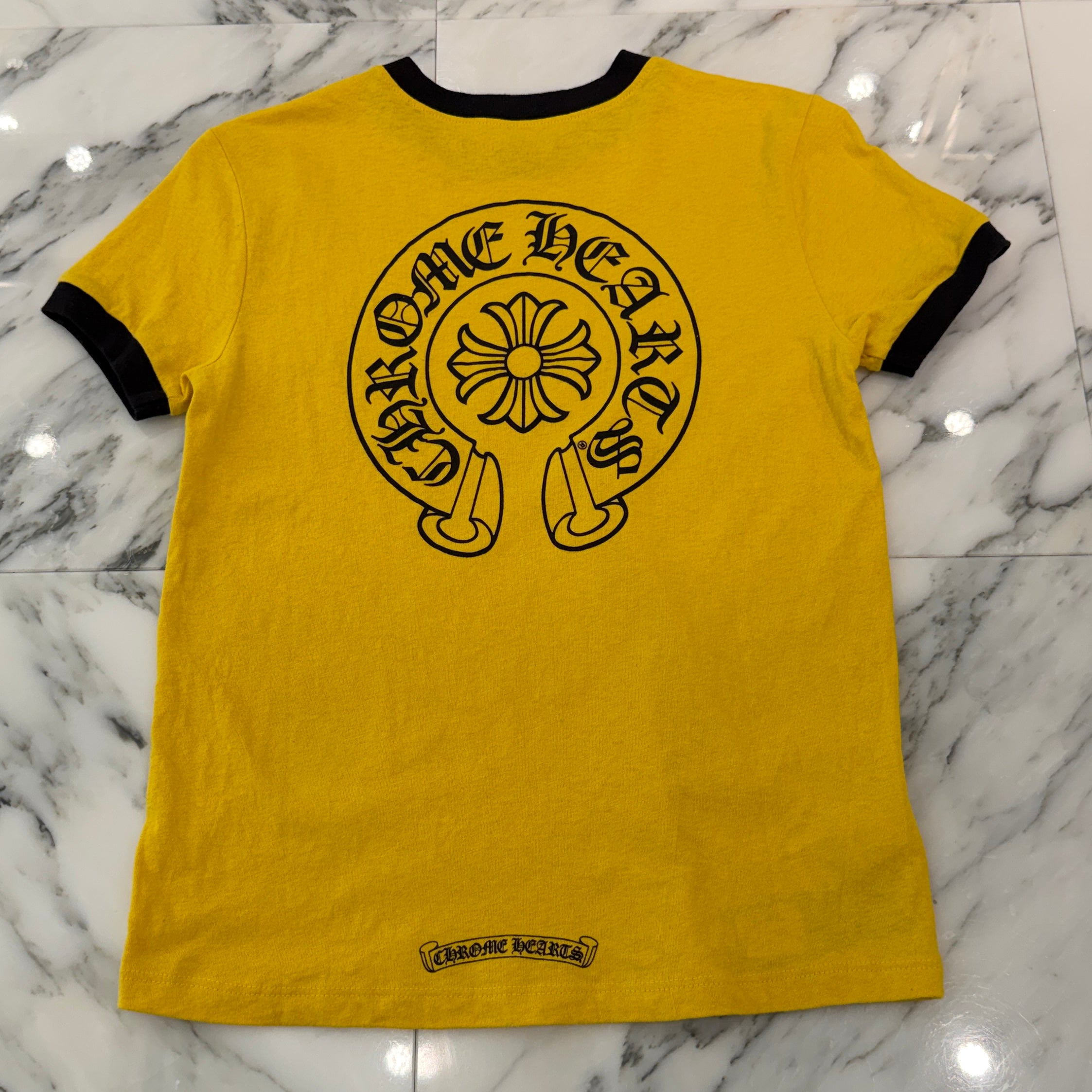 CHROME HEARTS Back Horseshoe Print Ringer Tee Size S クロムハーツ バックホースシュープリント リンガーTシャツ サイズS