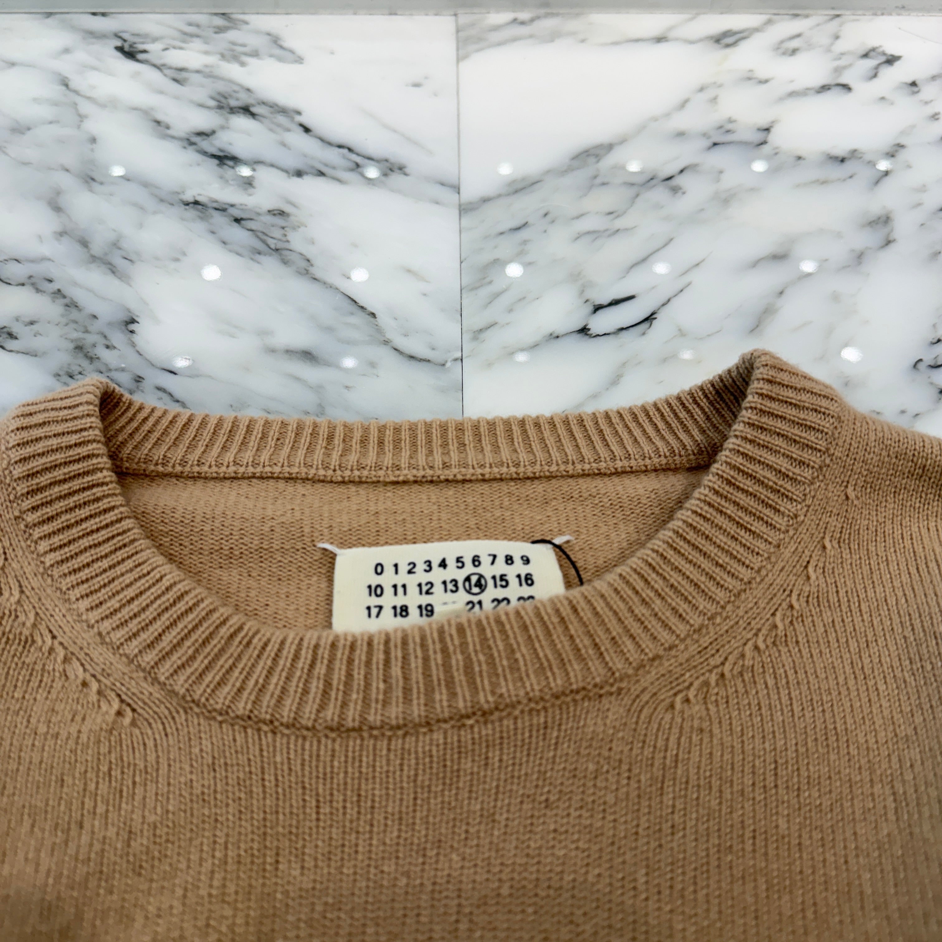 Maison Margiela 2019AW Wool Cashmere Crew Neck Knit Sweater S30HB0121 S16897 Size M メゾンマルジェラ ウールカシミヤ クルーネックニット セーター サイズM