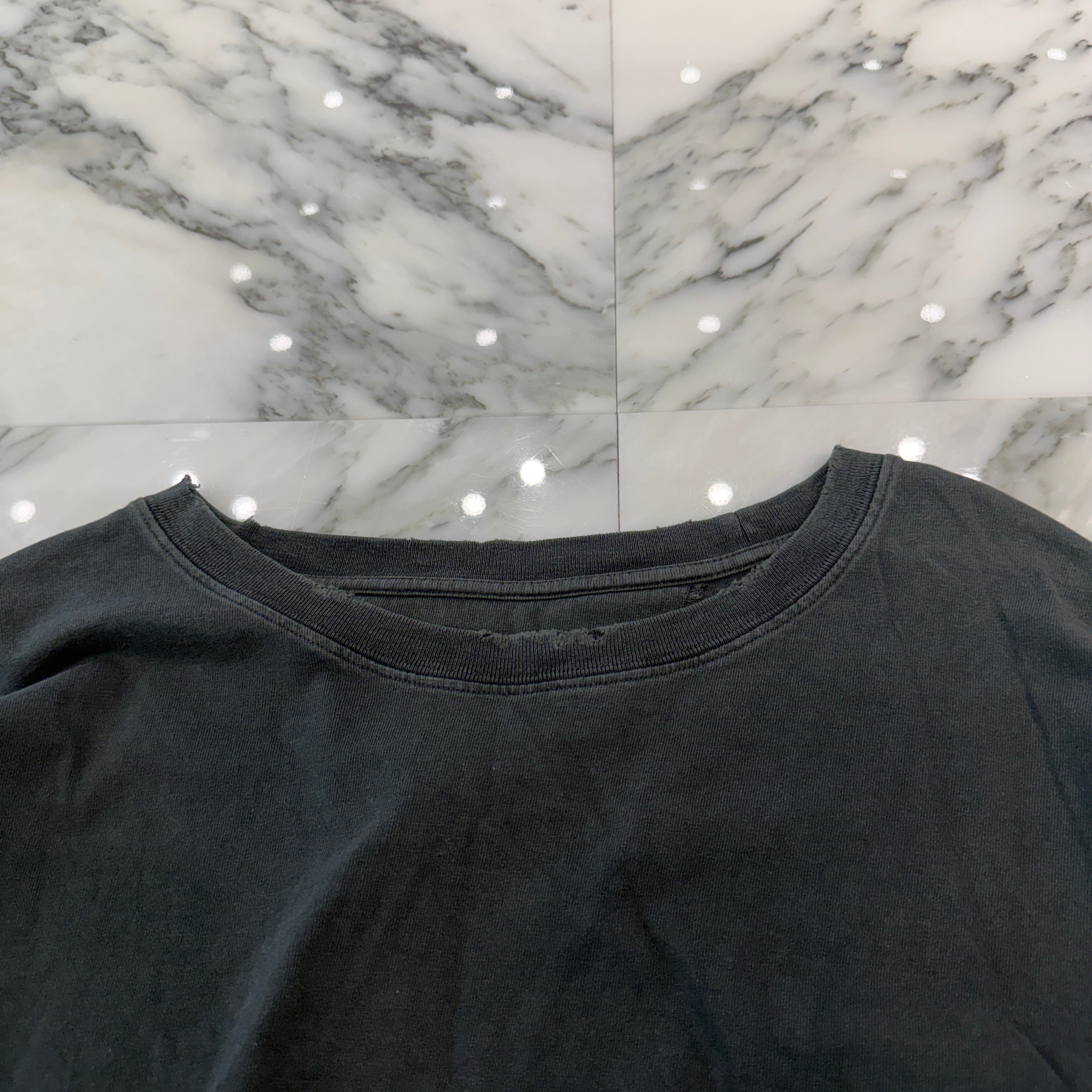 Maison Margiela 2025SS Stamp Logo Distressed Finish Long Sleeve Tee S51GC0535 S24567 Size L メゾンマルジェラ スタンプロゴ ダメージ加工 ロングスリーブTシャツ サイズL