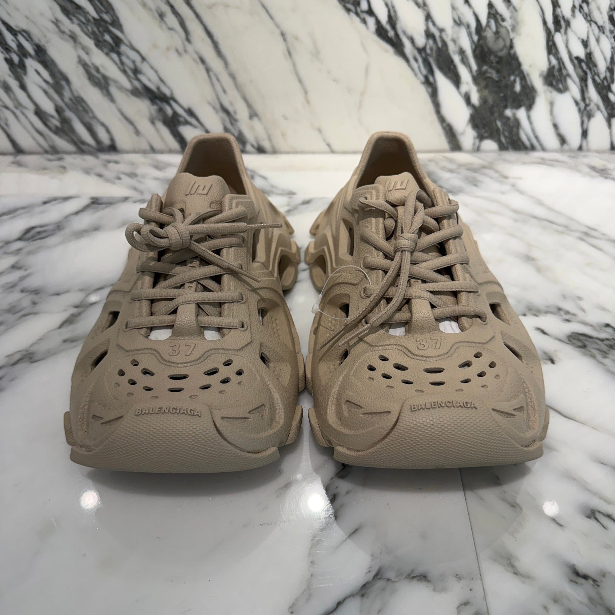 BALENCIAGA 2023SS HD Lace Up Rubber Sneakers 702416 W3CES 9300 Size 37 (24.5cm) バレンシアガ HD レースアップ ラバースニーカー サイズ37 (24.5cm)