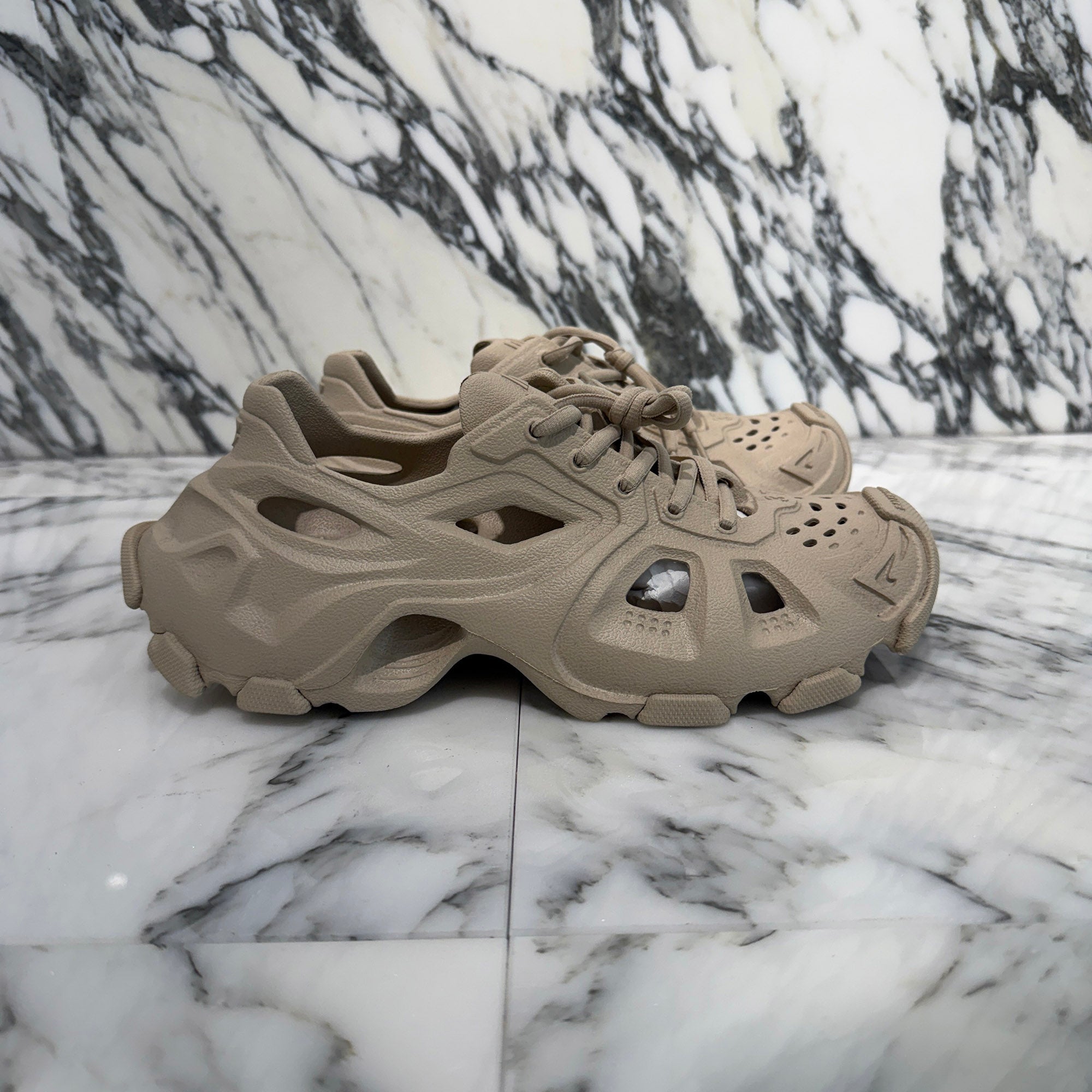 BALENCIAGA 2023SS HD Lace Up Rubber Sneakers 702416 W3CES 9300 Size 37 (24.5cm) バレンシアガ HD レースアップ ラバースニーカー サイズ37 (24.5cm)