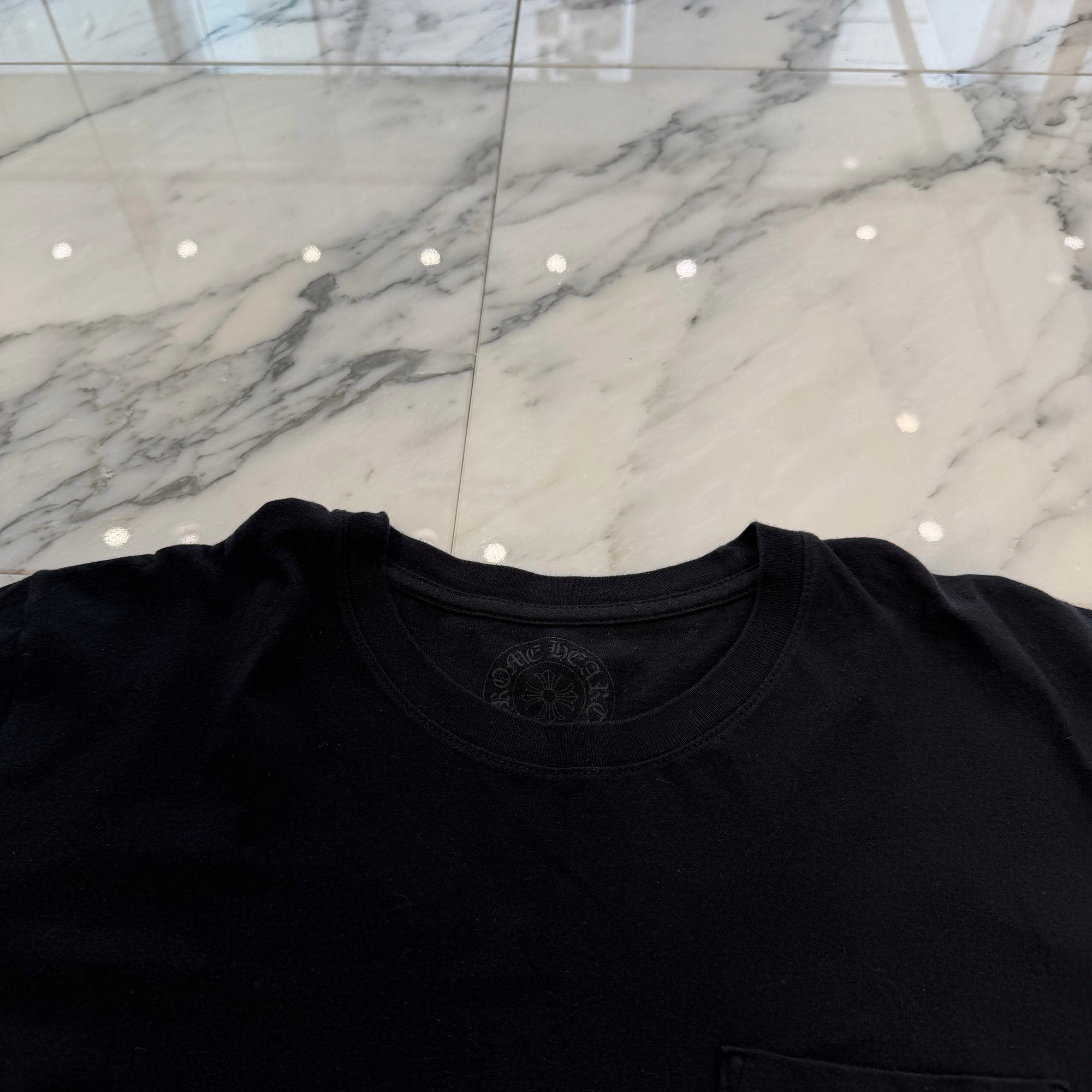 CHROME HEARTS Vertical T Bar Logo Back Horseshoe Print Tee Size L クロムハーツ バーティカル Tバーロゴ バックホースシュー Tシャツ サイズL