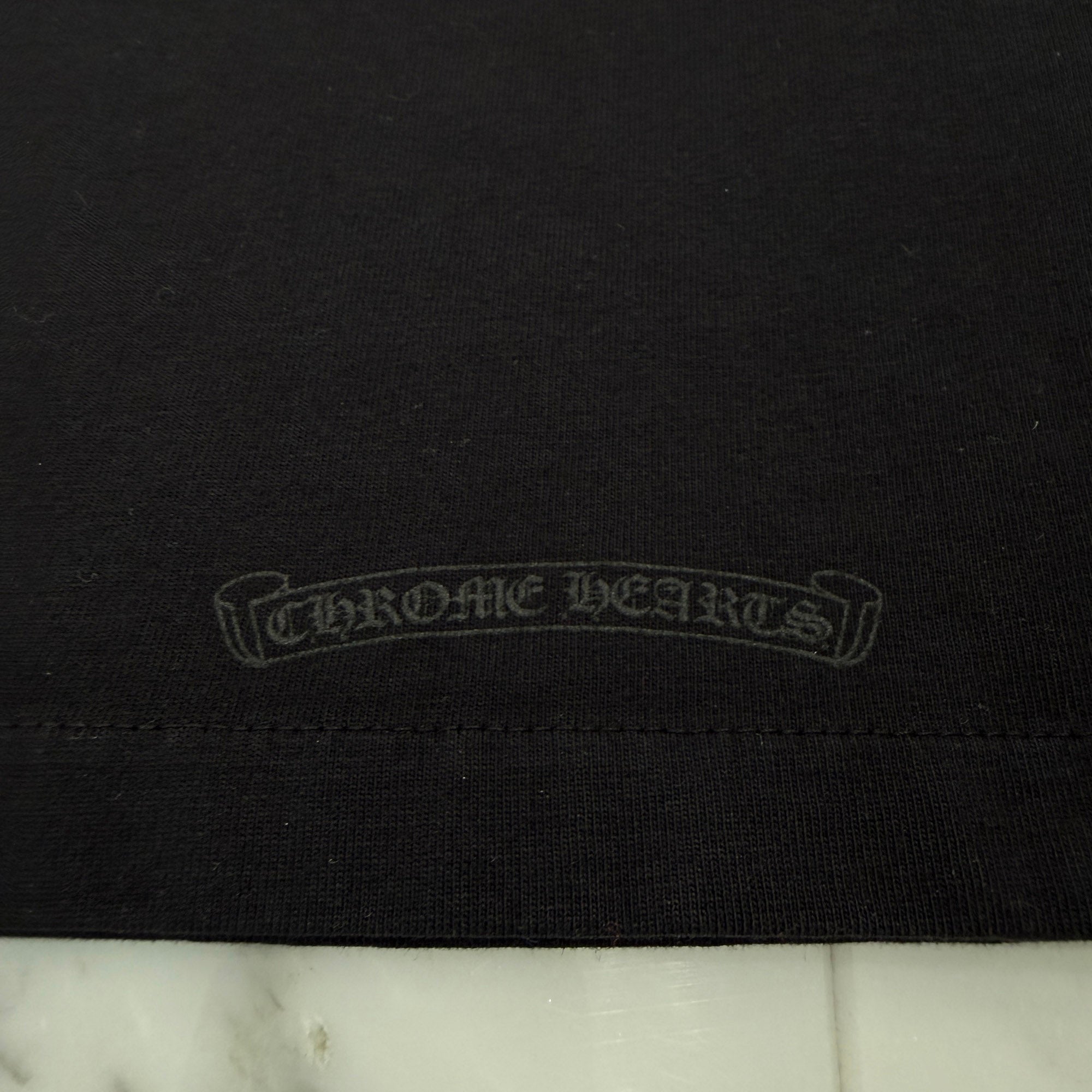 CHROME HEARTS Y NOT King Taco 3 Cemetery Cross Flock Print Sleeveless Tee Size S クロムハーツ ワイノット キングタコ 3 セメタリークロス フロッキープリント ノースリーブシャツ サイズS