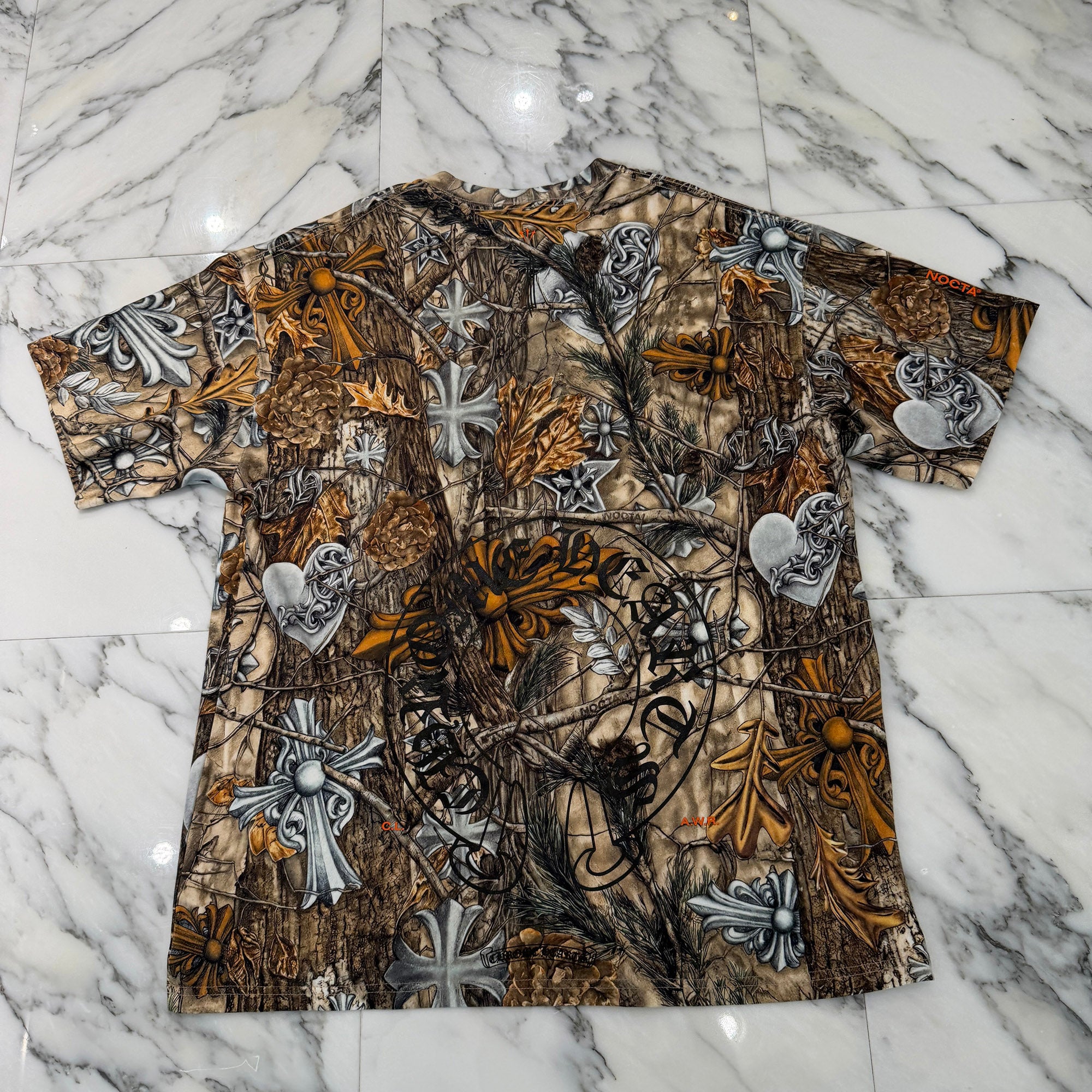CHROME HEARTS × NIKE × Drake NOCTA 2026SS Camo Neck Logo Tee Size